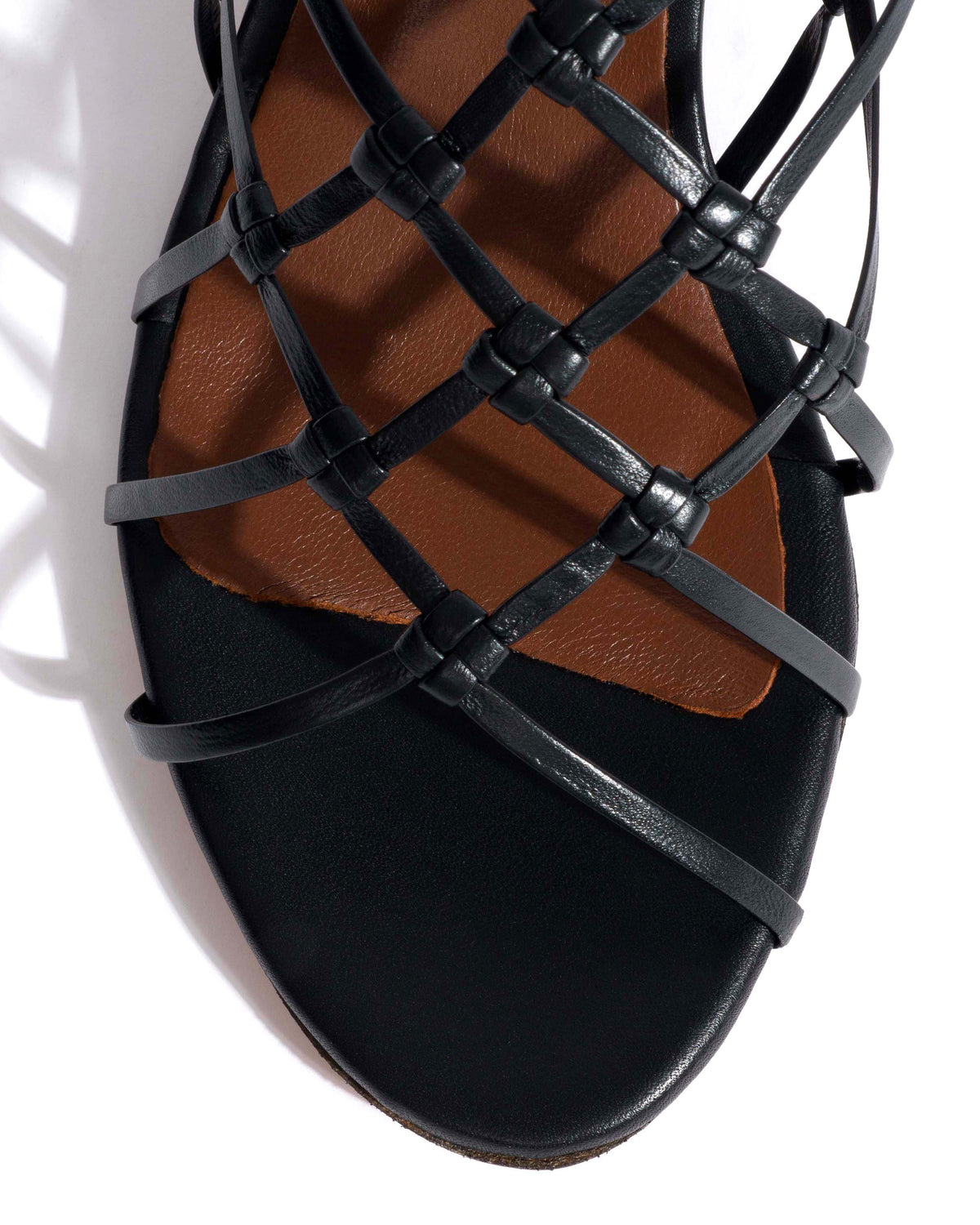 Conie 55 hand-braided Hand-braided leather Black