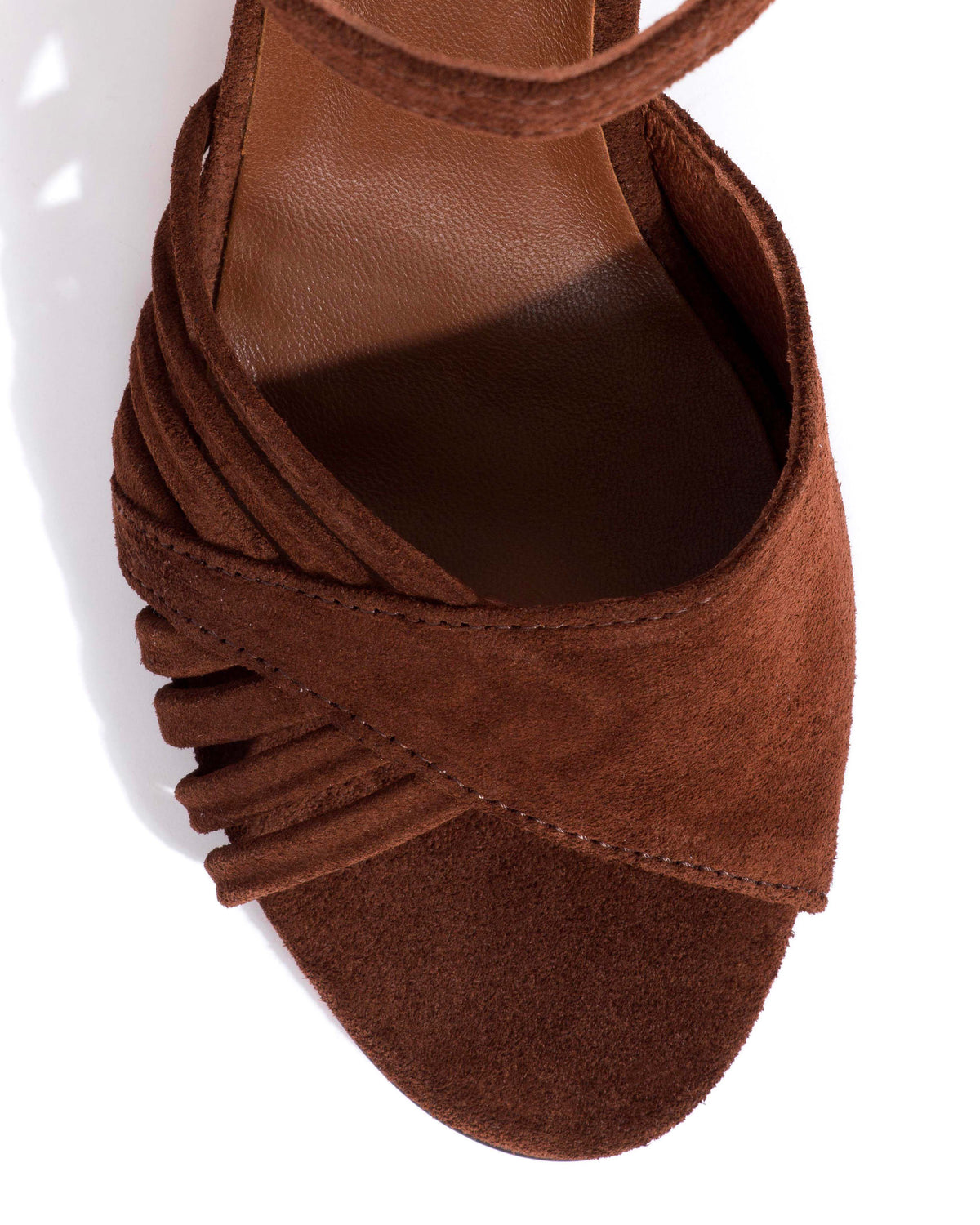 Hermine 75 Calf suede Chocolate