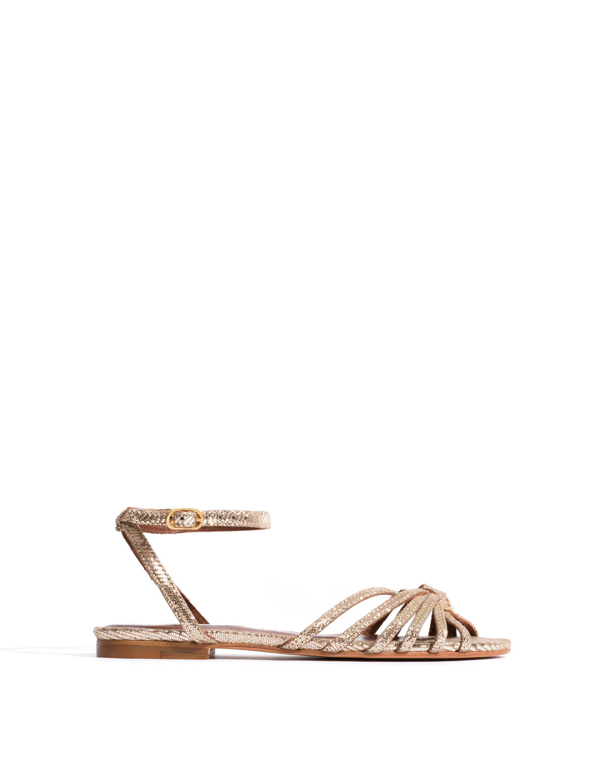 Lopes 10 Lizard metallic goat Vintage champagne