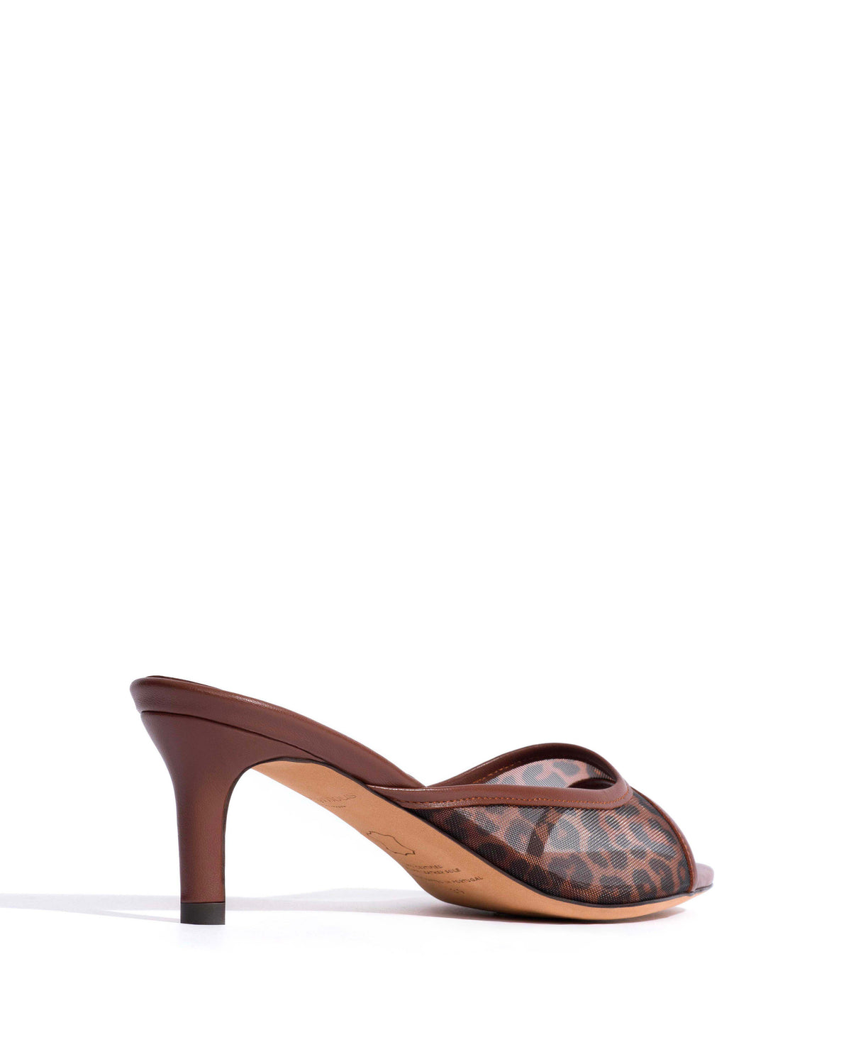 Mazy 55 mesh Shiny lamb & mesh Chocolate & leopard