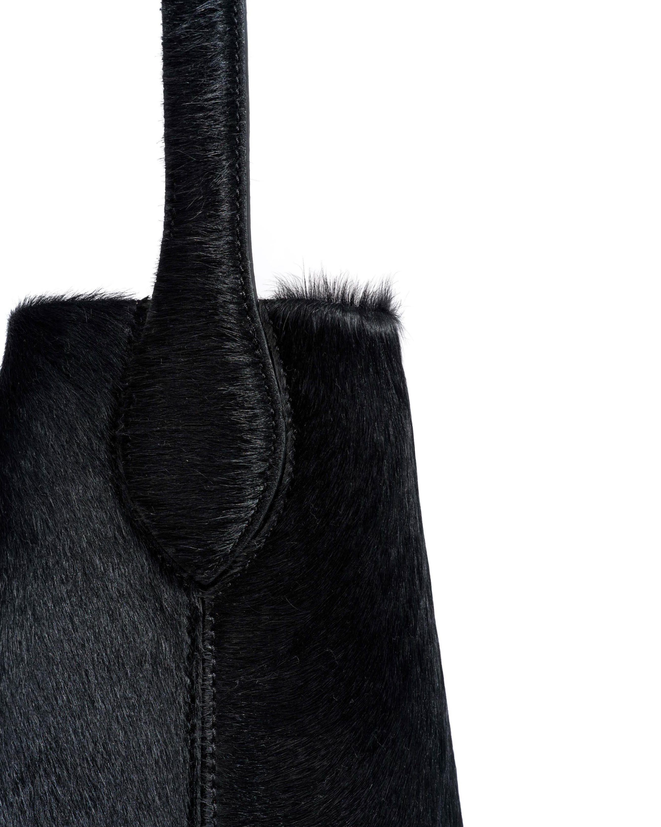 Versa everyday bag Calf hair Black