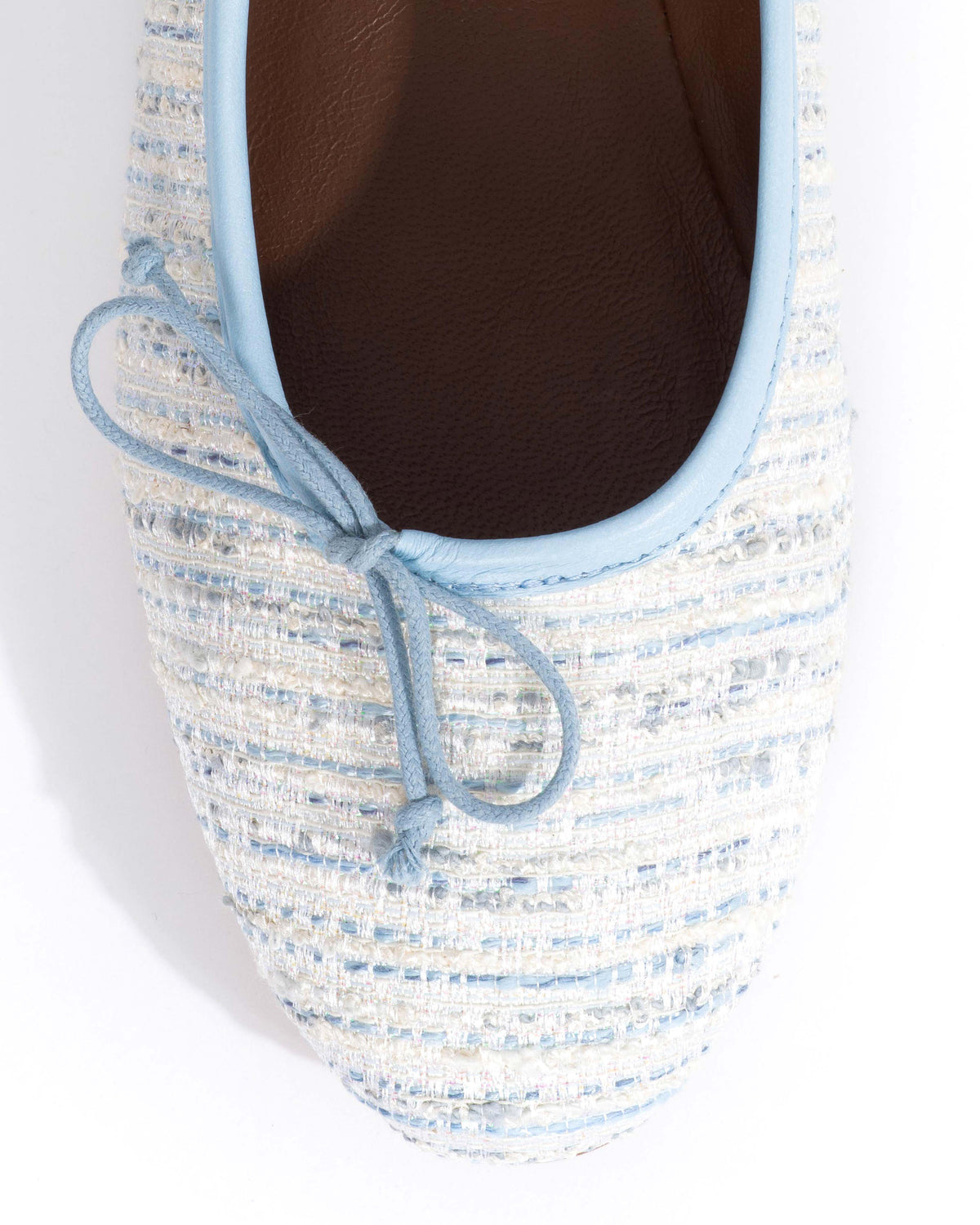 Rhina Boucle White porcelain blue