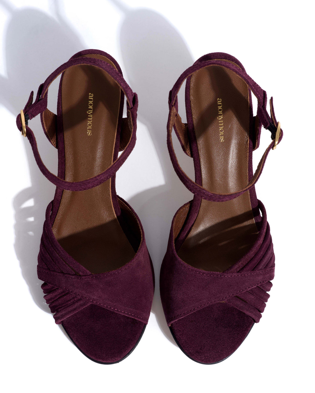 Hermine 50 stiletto Calf suede Fig purple