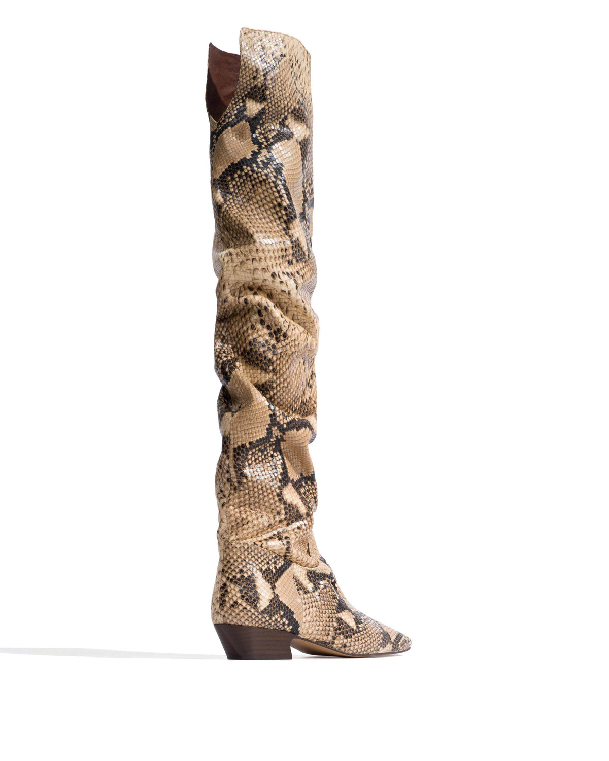 Gail Snake calf Natural sand