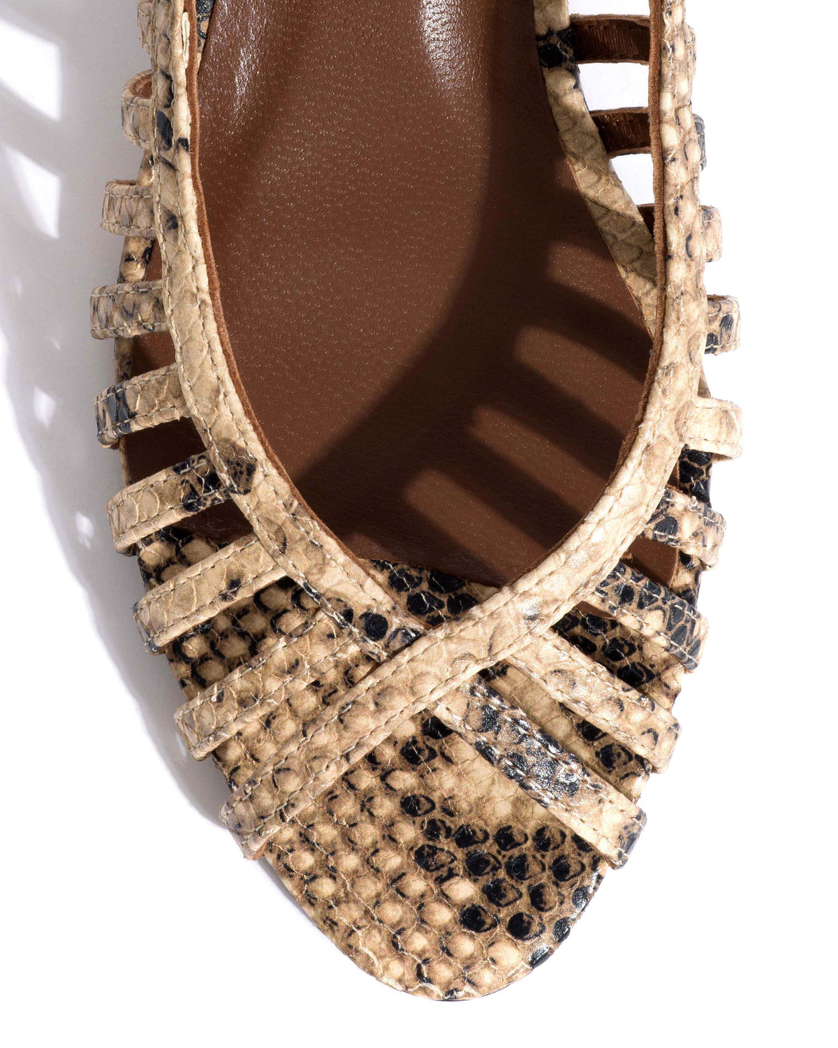 Carminho 40 stiletto Snake calf Natural sand