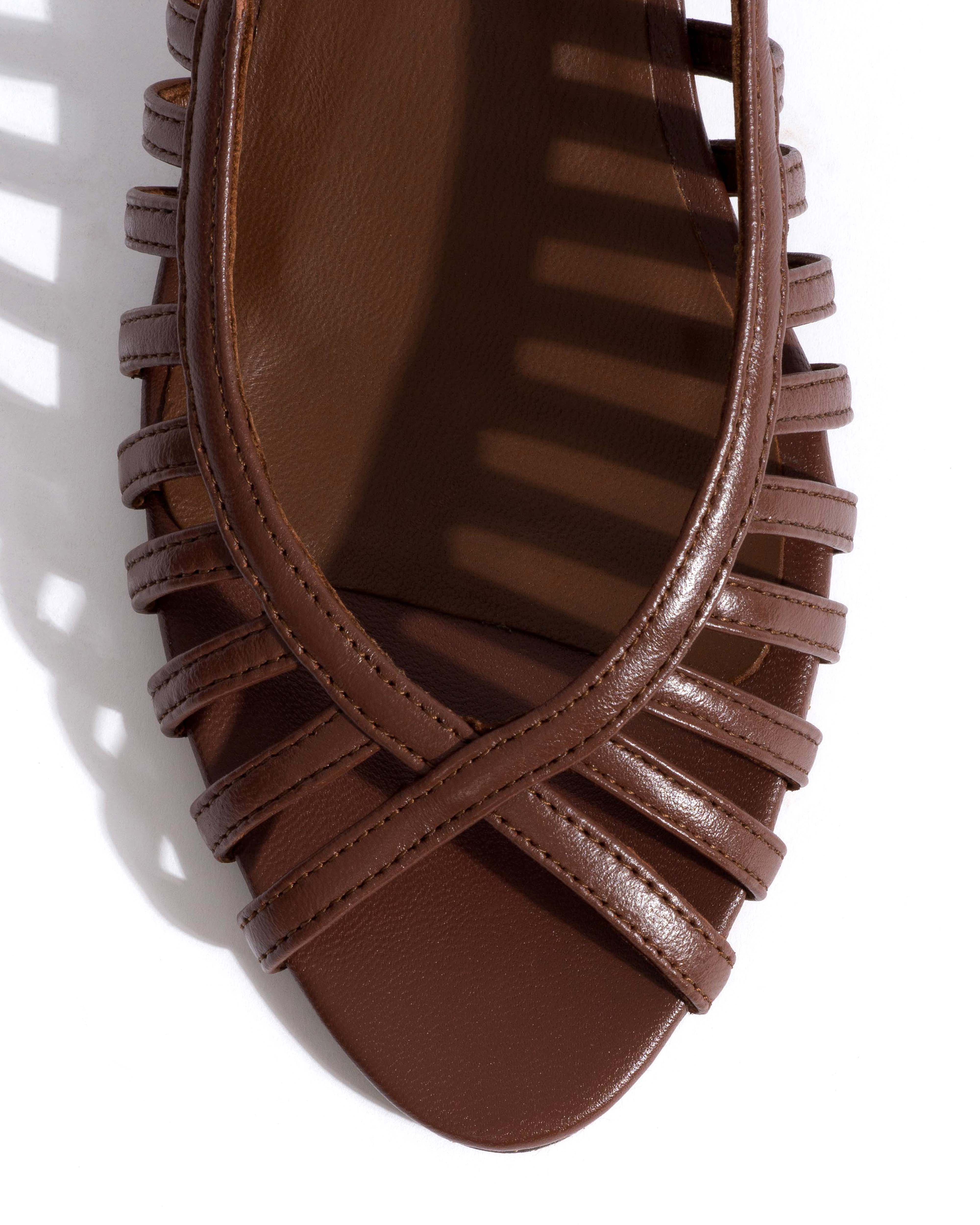 Carminho 40 stiletto Shiny lamb Chocolate