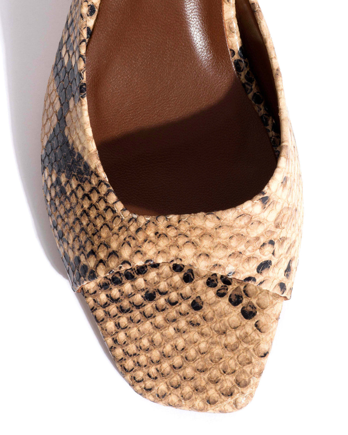 Mazy 55 Snake calf Natural sand