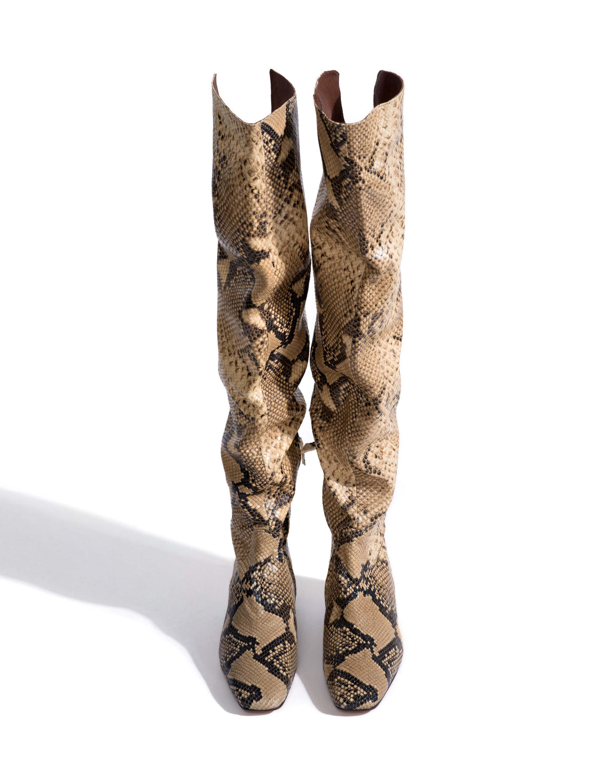 Gail Snake calf Natural sand