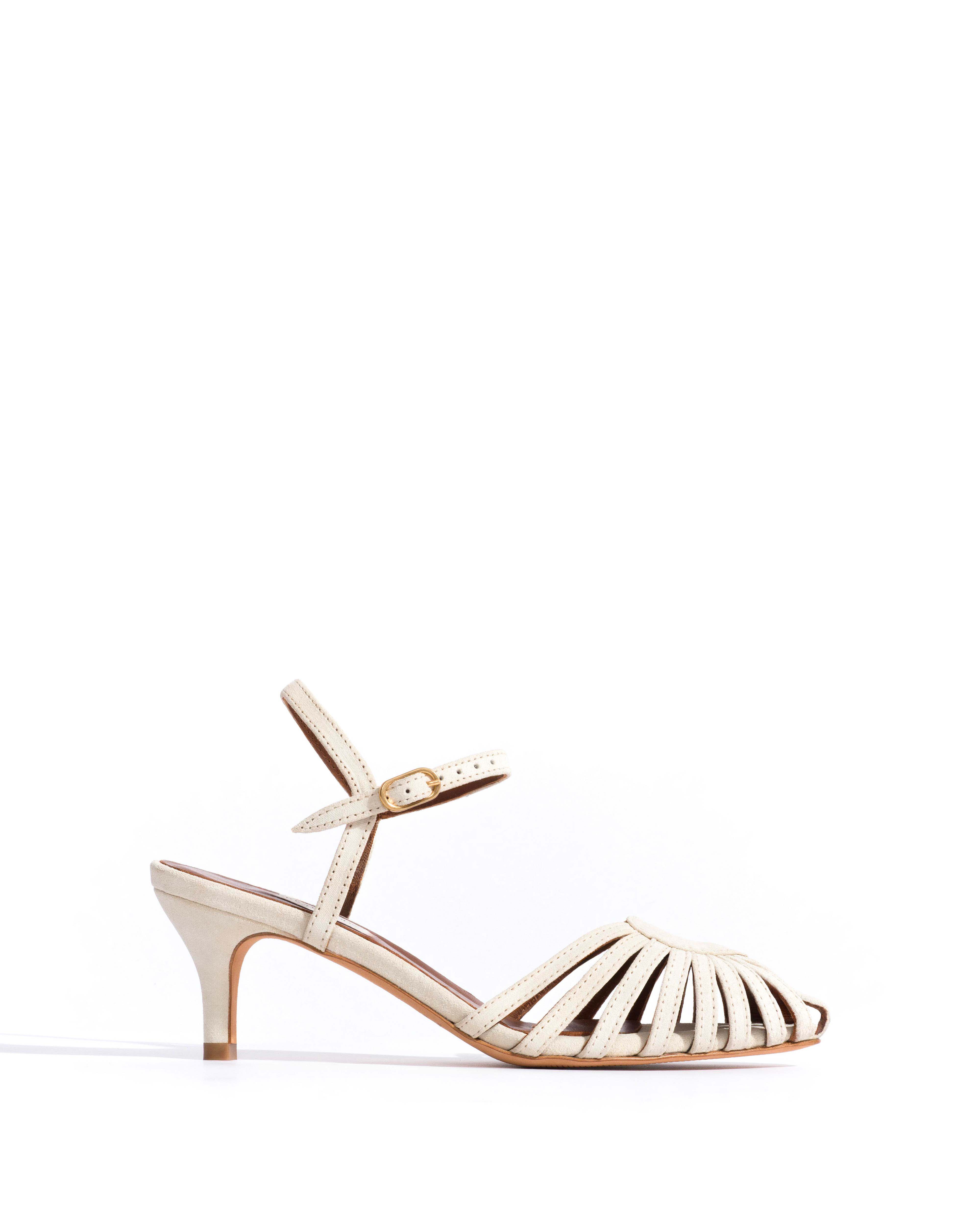 Keesha 55 Calf suede Antique white