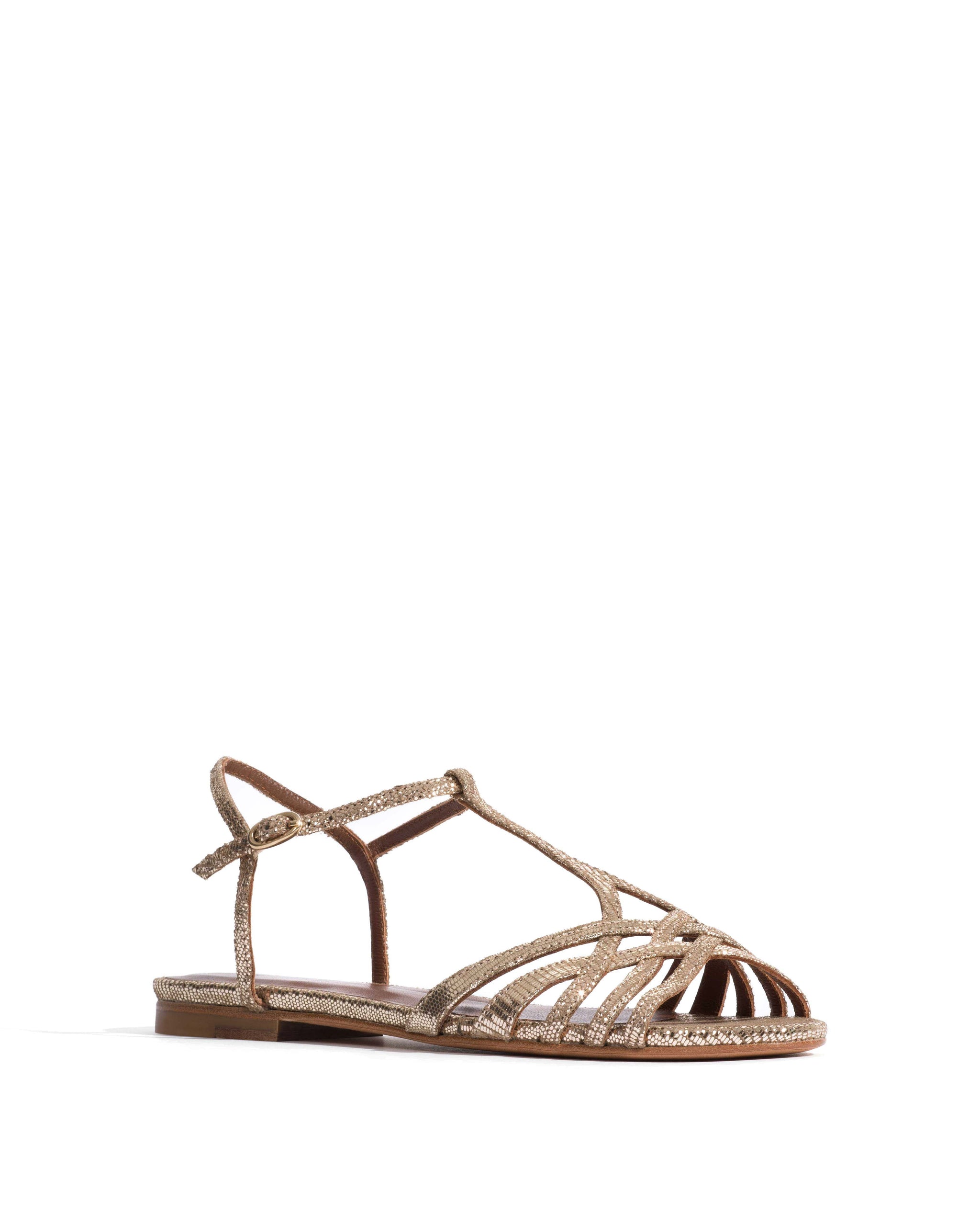 Etna 10 Lizard metallic goat Vintage champagne
