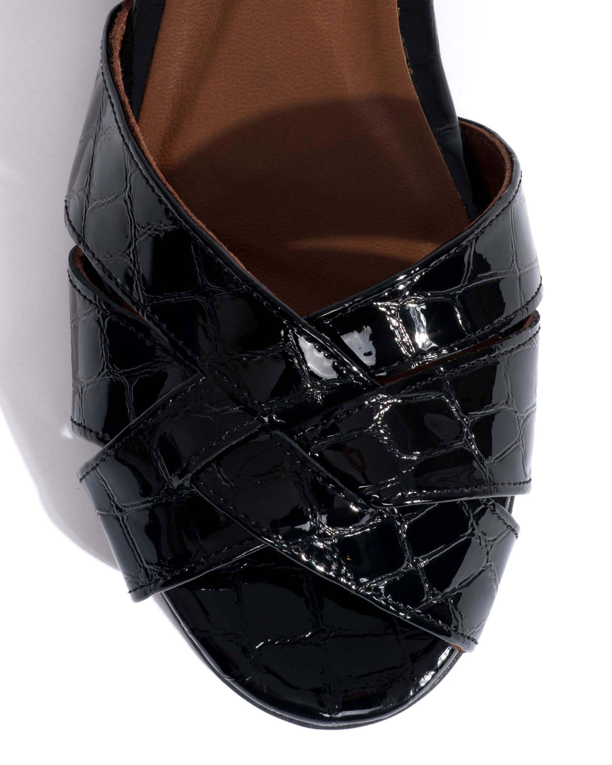 Sanni 20 Polished croco calf Black