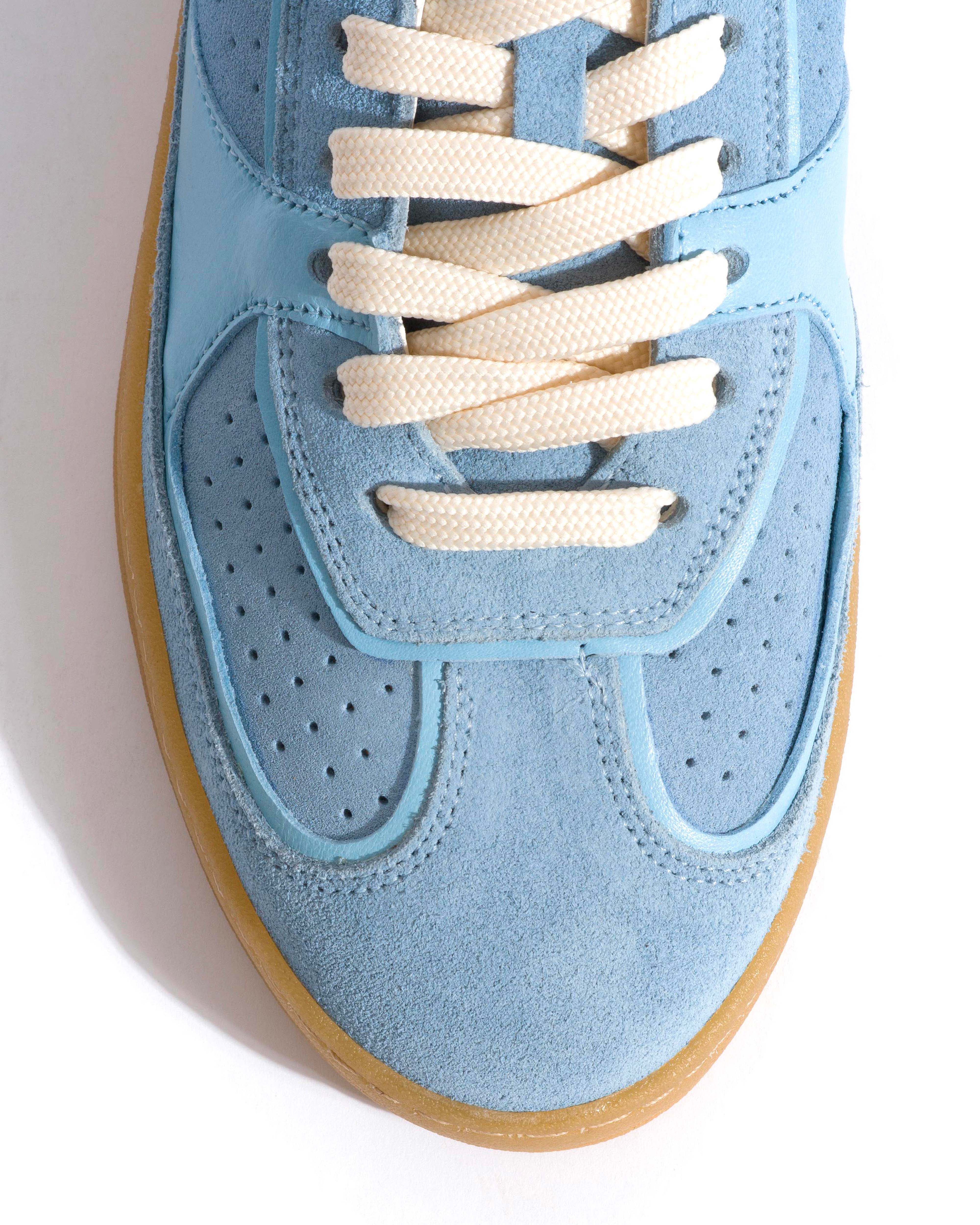 Dabbie Calf suede & sleek leather & boucle Porcelain blue & white porcelain blue