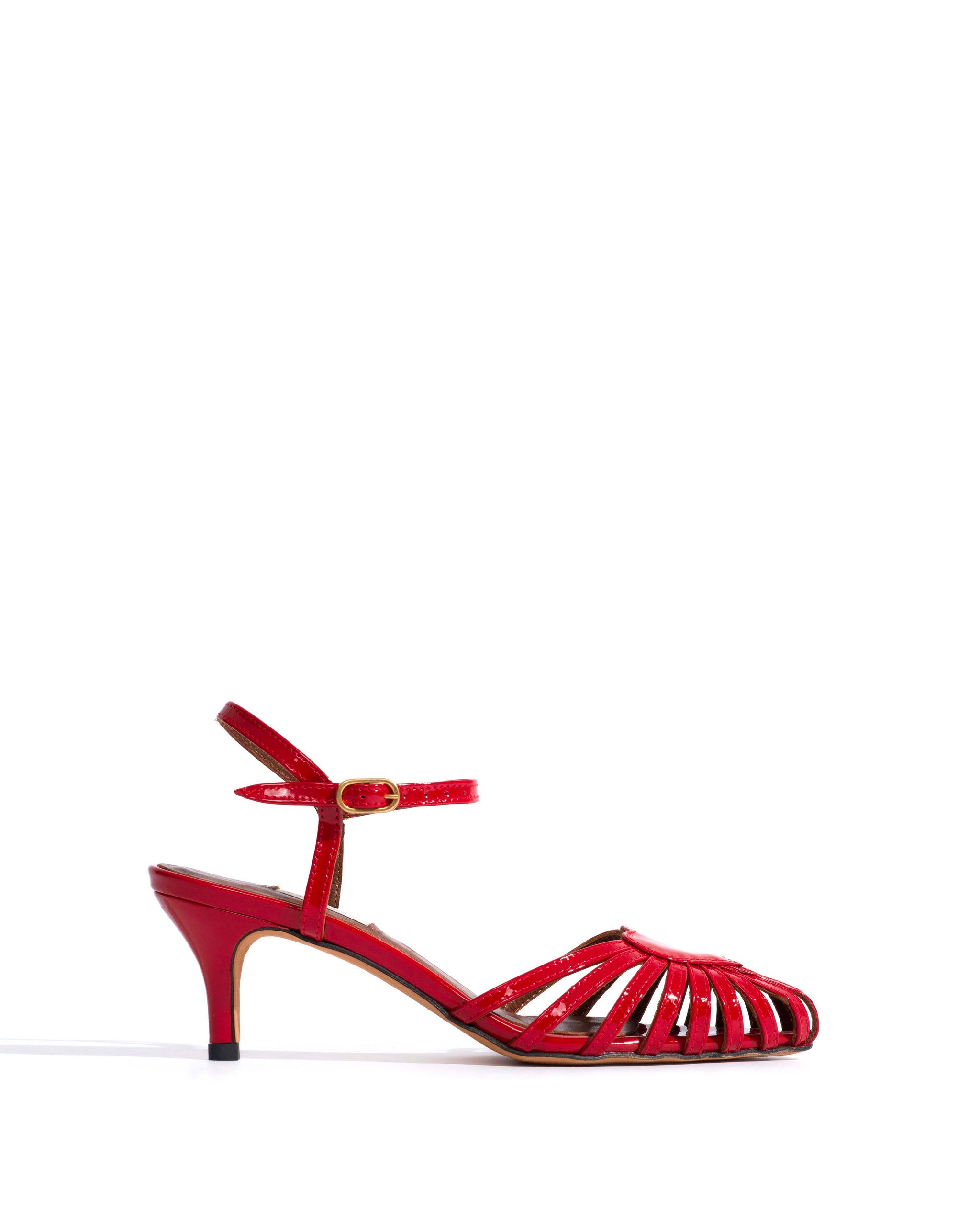 Keesha 55 Polished soft calf Ruby red - Anonymous Copenhagen Heels