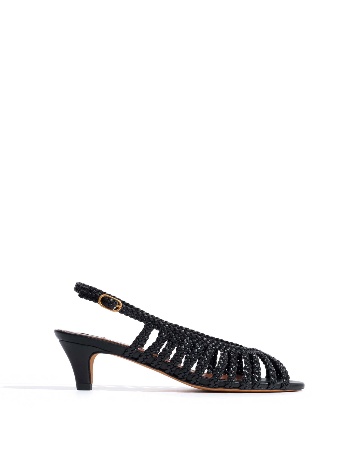 Carminho 40 hand-braided Hand-braided leather Black