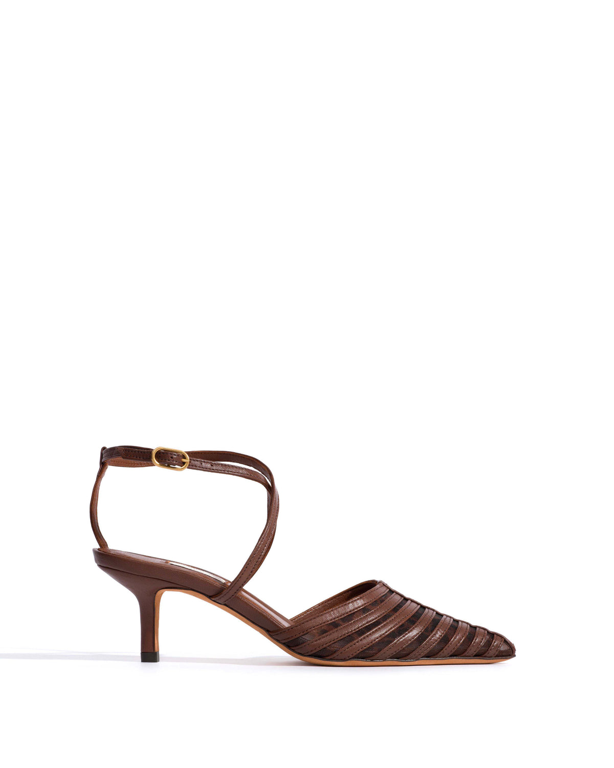 Schila mesh Shiny lamb & mesh Chocolate & leopard