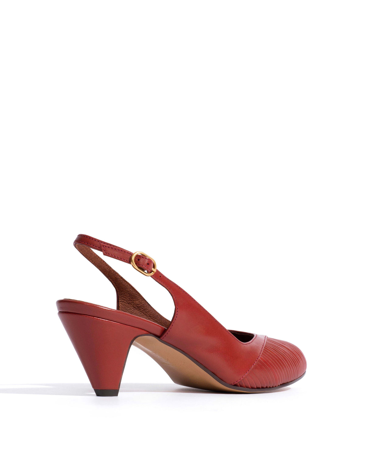 Cassandra 50 stiletto Shiny lamb Terracotta