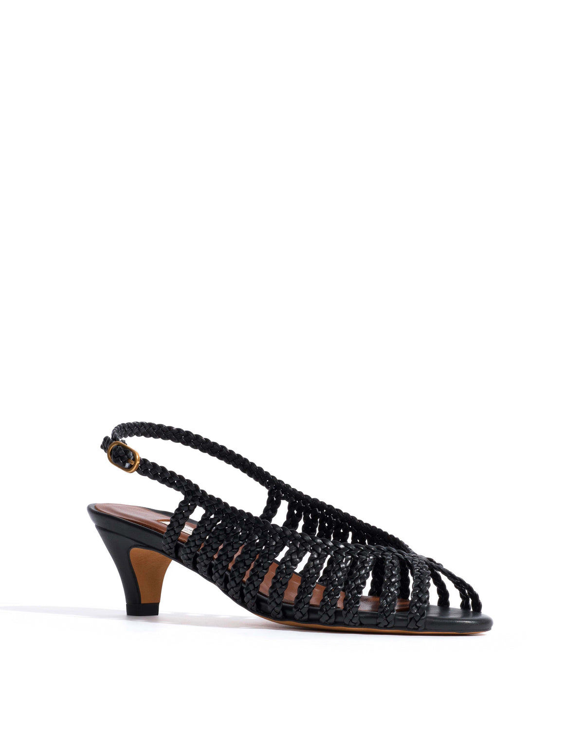 Carminho 40 hand-braided Hand-braided leather Black