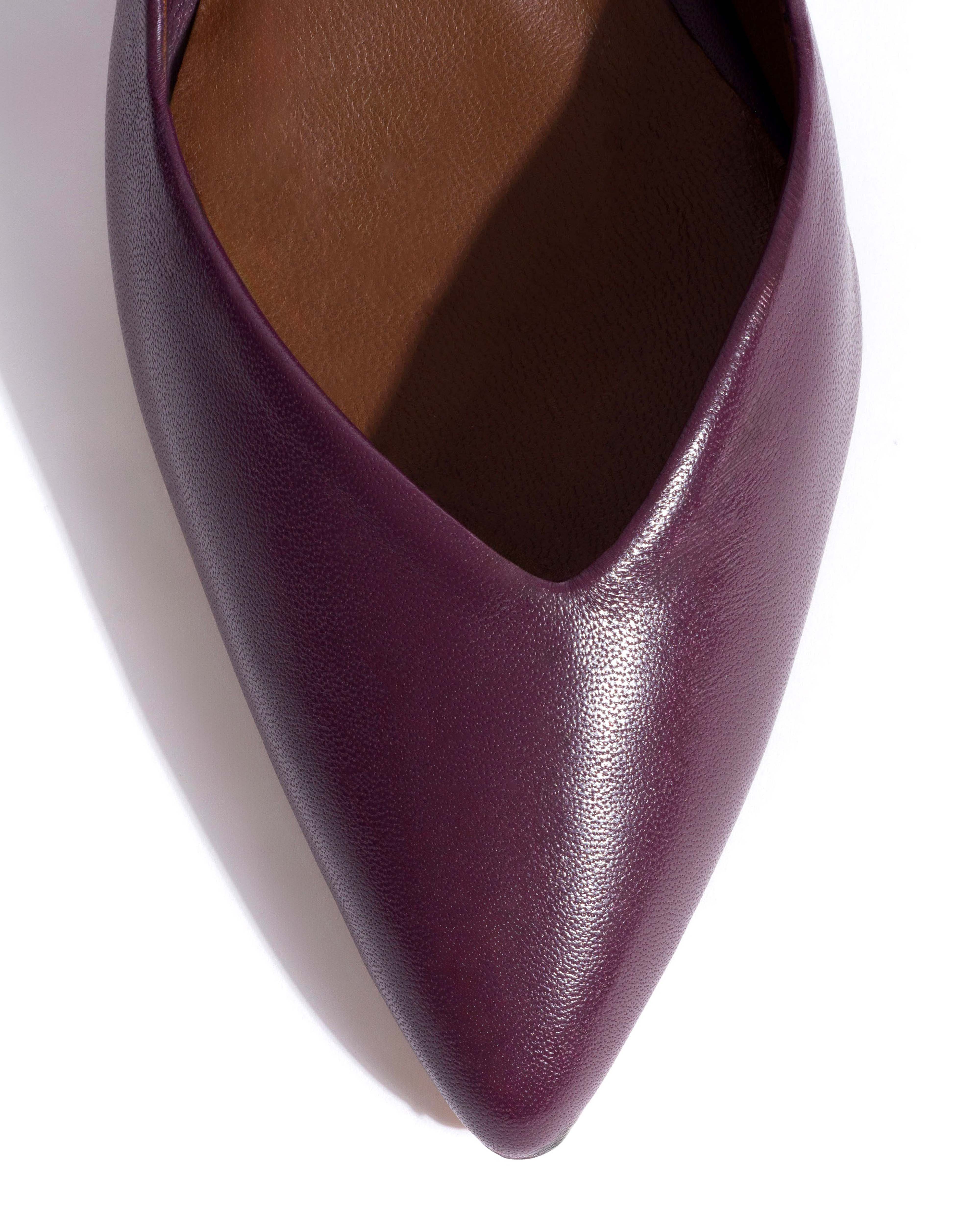 Trini 40 stiletto Shiny lamb Fig purple