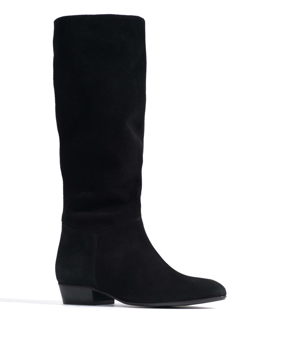 Jasmina 20 Calf suede & sleek leather Black