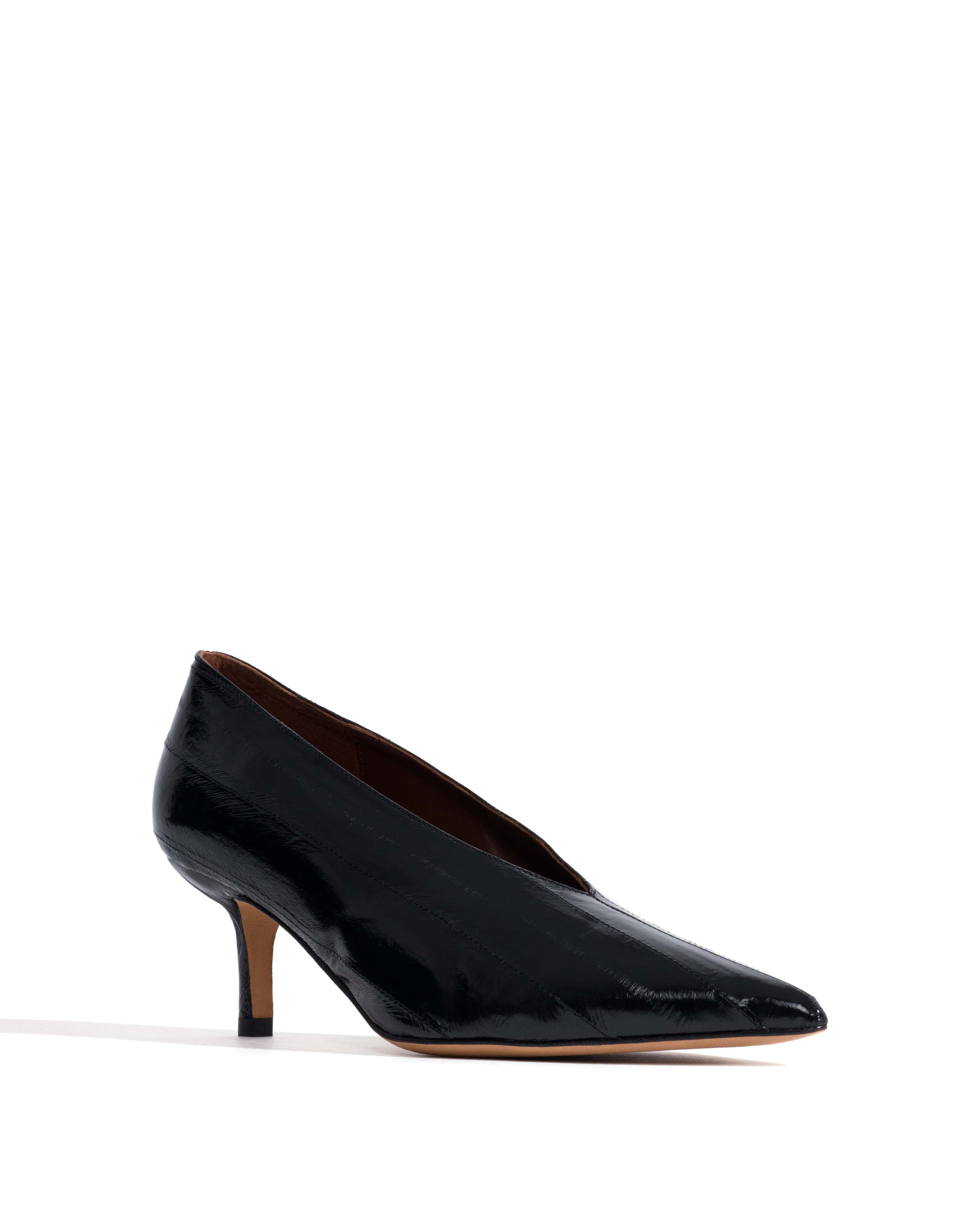 Phia 55 pin Shiny eel Black