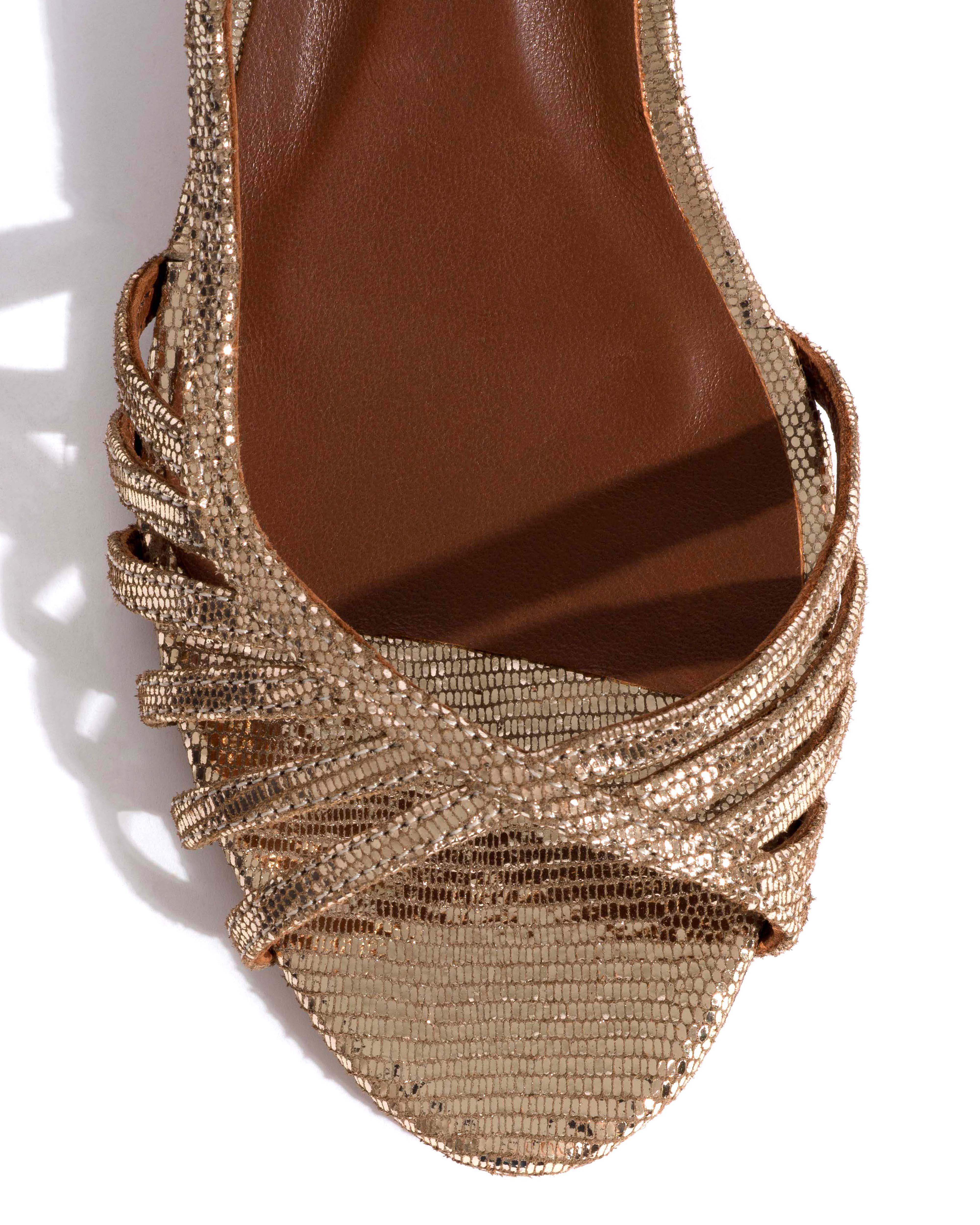 Carlota 40 Lizard metallic goat Vintage champagne