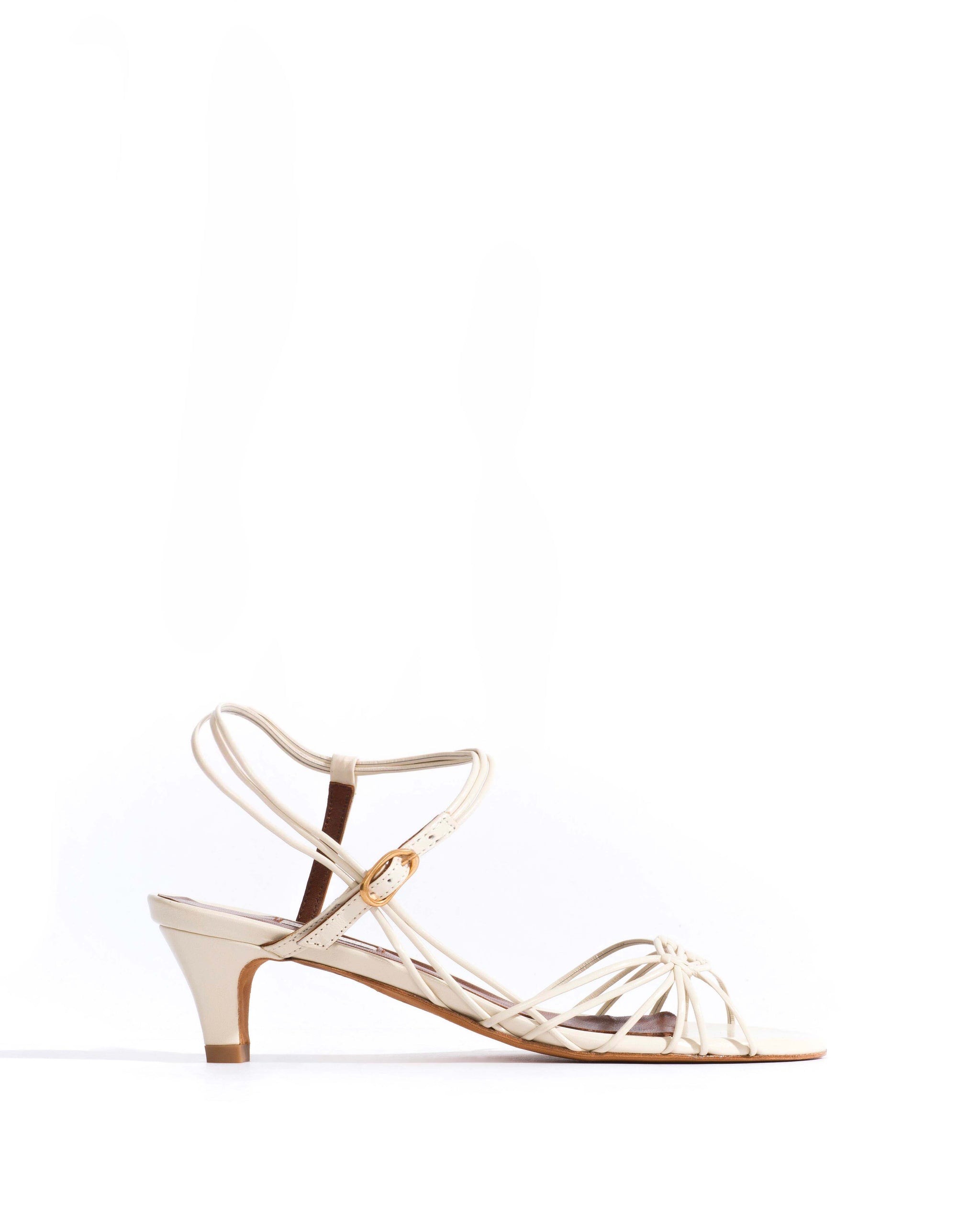 Savannah 40 hand-braided Crinkled polished goat White sand - 