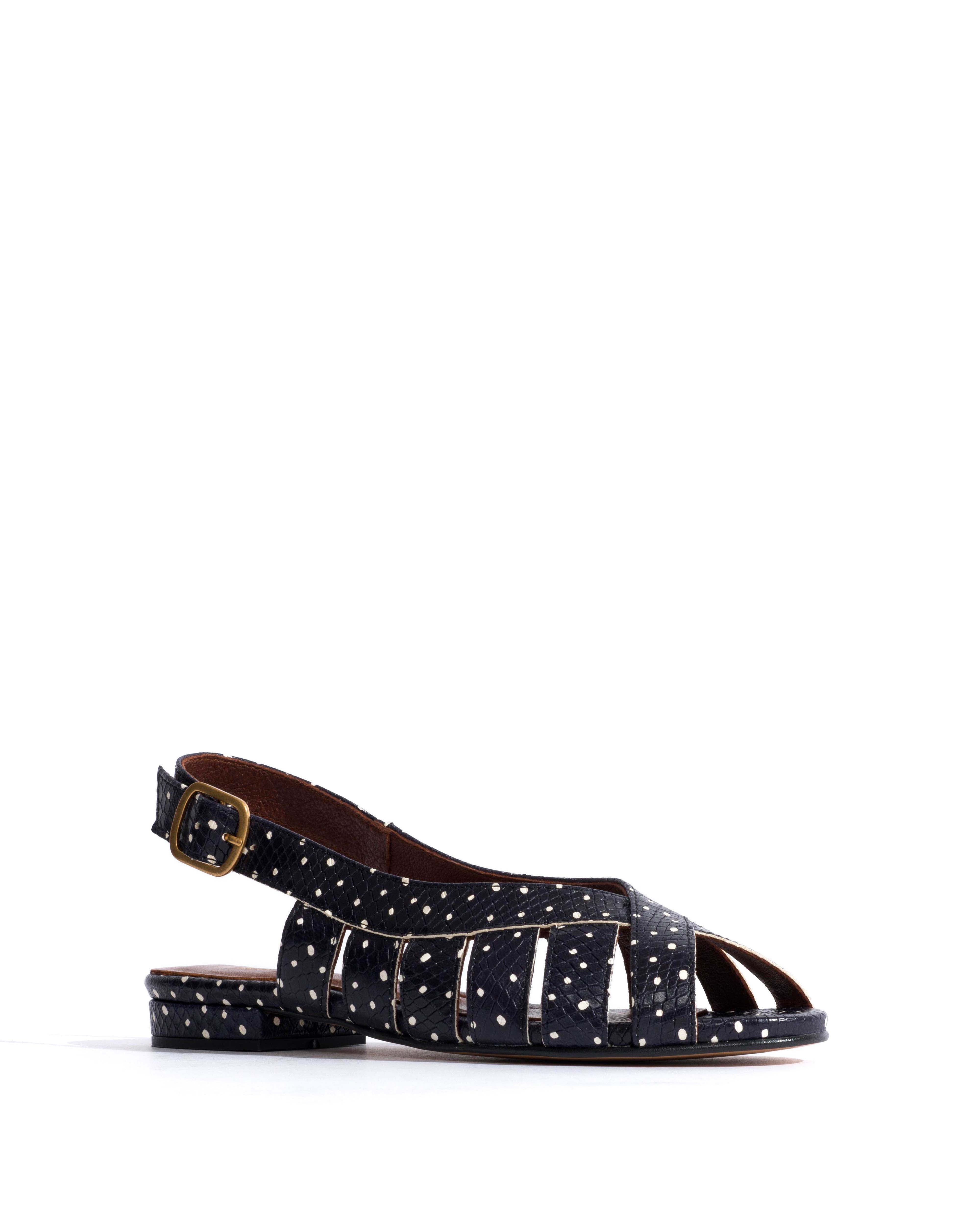 Sophie 20 Spotted snake calf Midnight blue