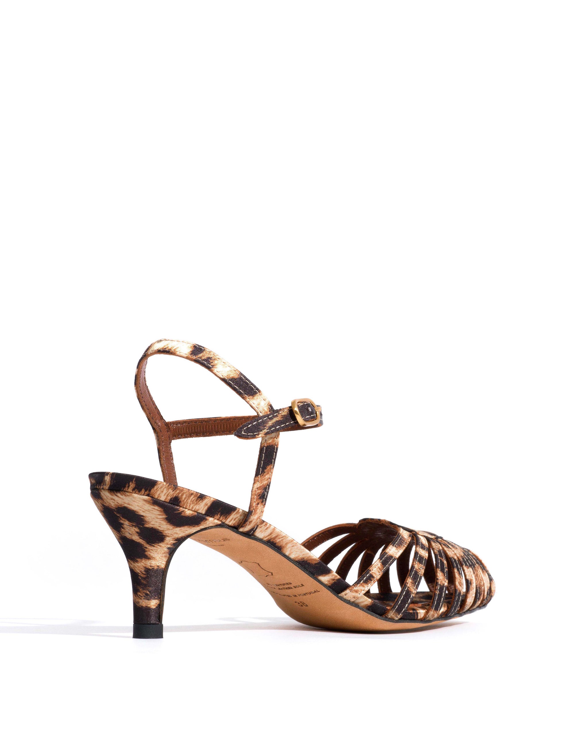 Keesha 55 Satin print Leopard - Anonymous Copenhagen Heels