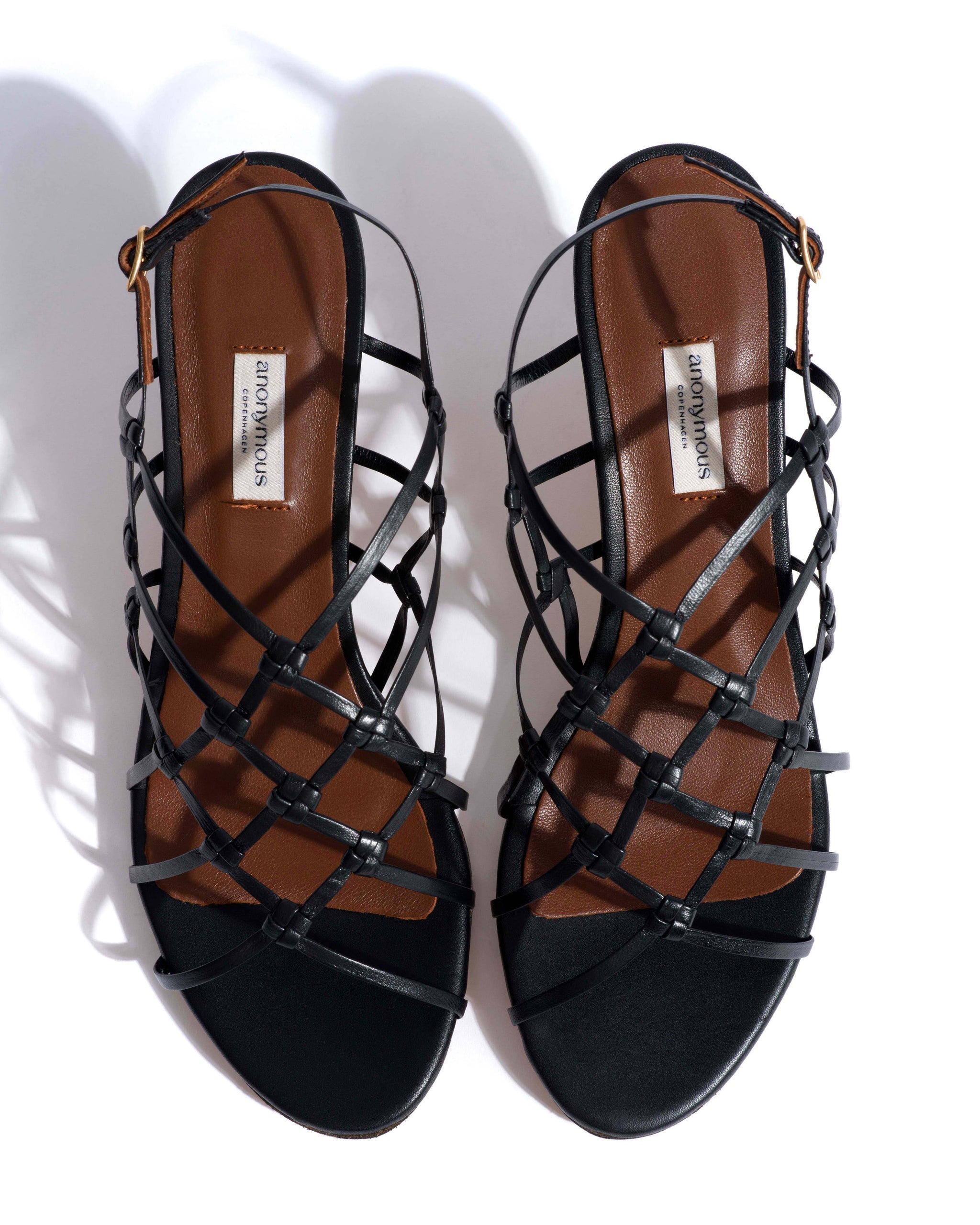 Conie 55 hand-braided Hand-braided leather Black - Anonymous Copenhagen Heels