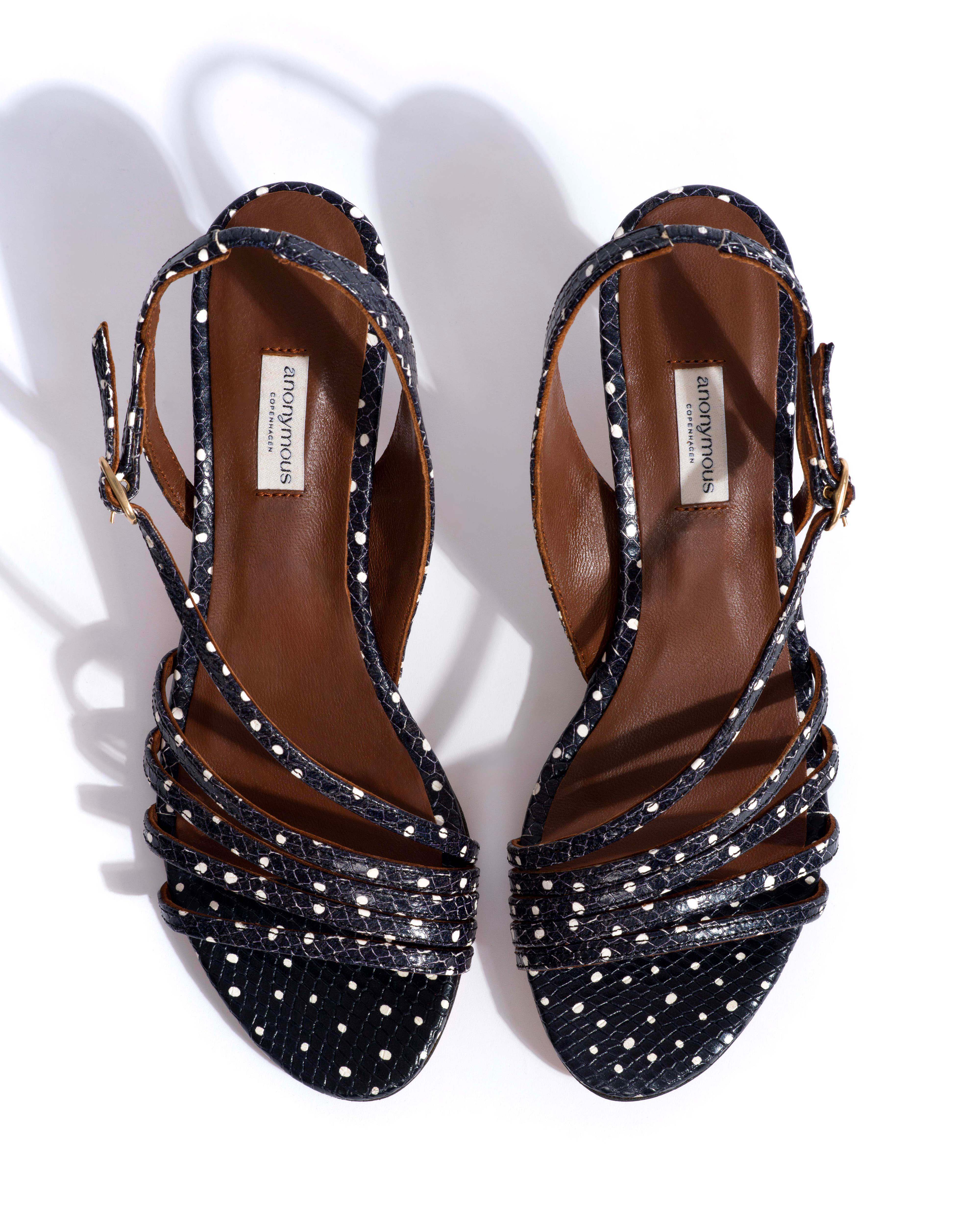 Naia 55 Spotted snake calf Midnight blue