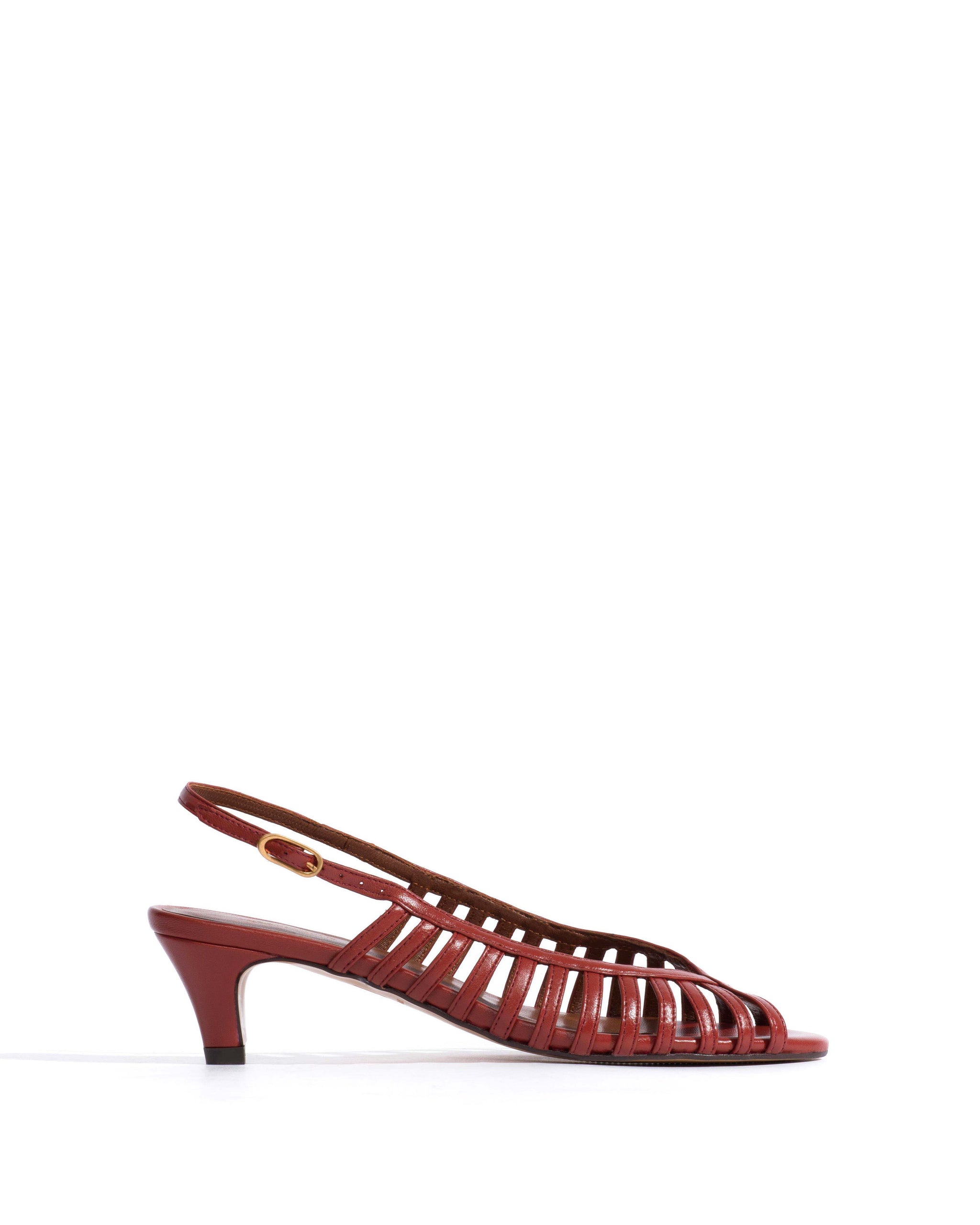 Carminho 40 stiletto Shiny lamb Terracotta - Anonymous Copenhagen Heels