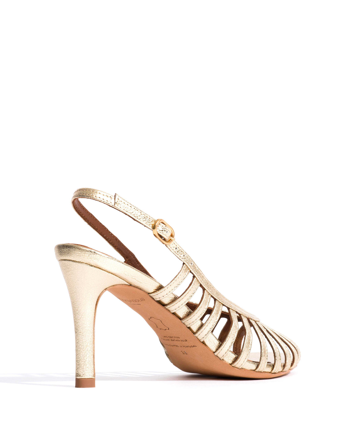 Carminho 75 Grained metallic goat Champagne