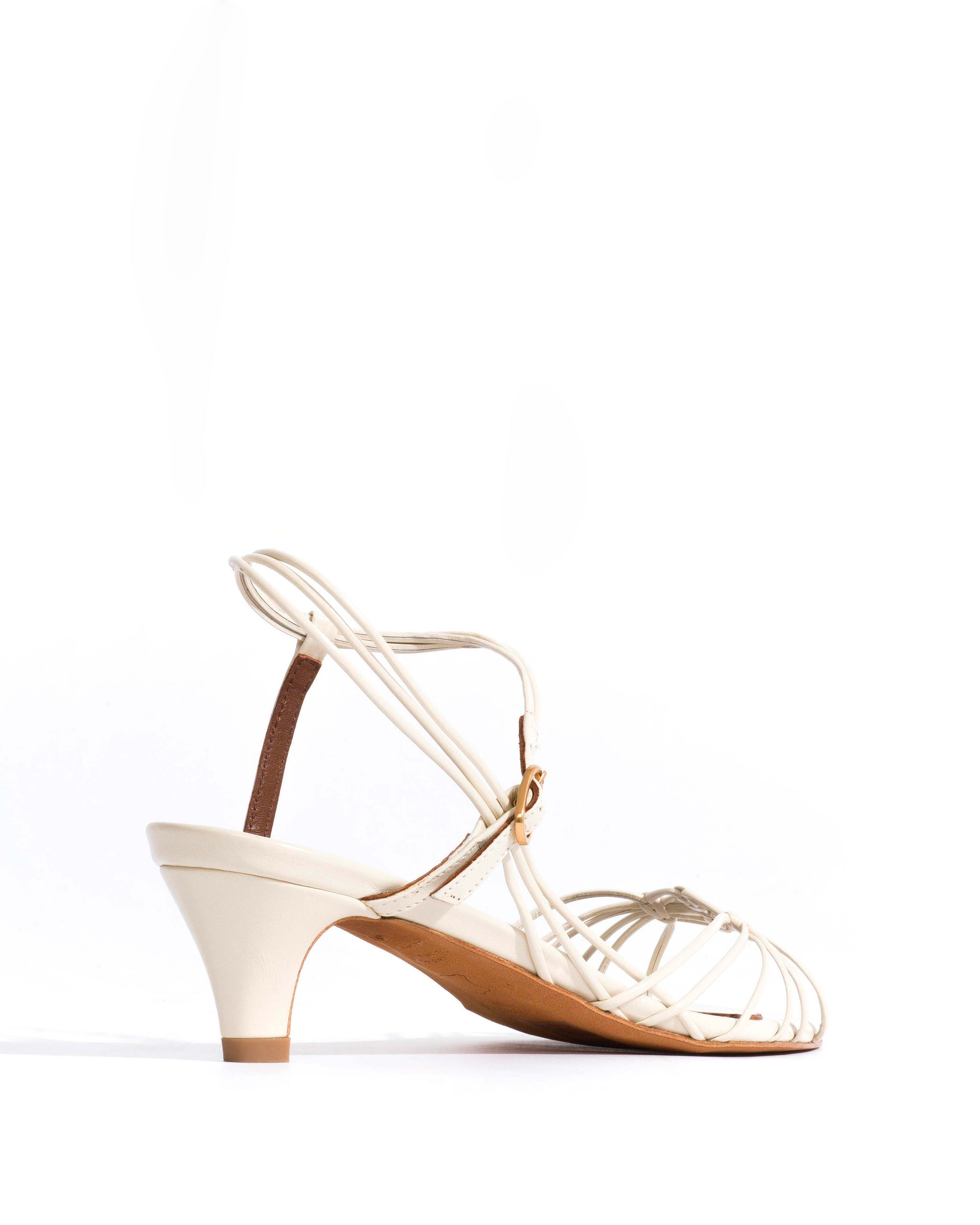 Savannah 40 hand-braided Crinkled polished goat White sand - 