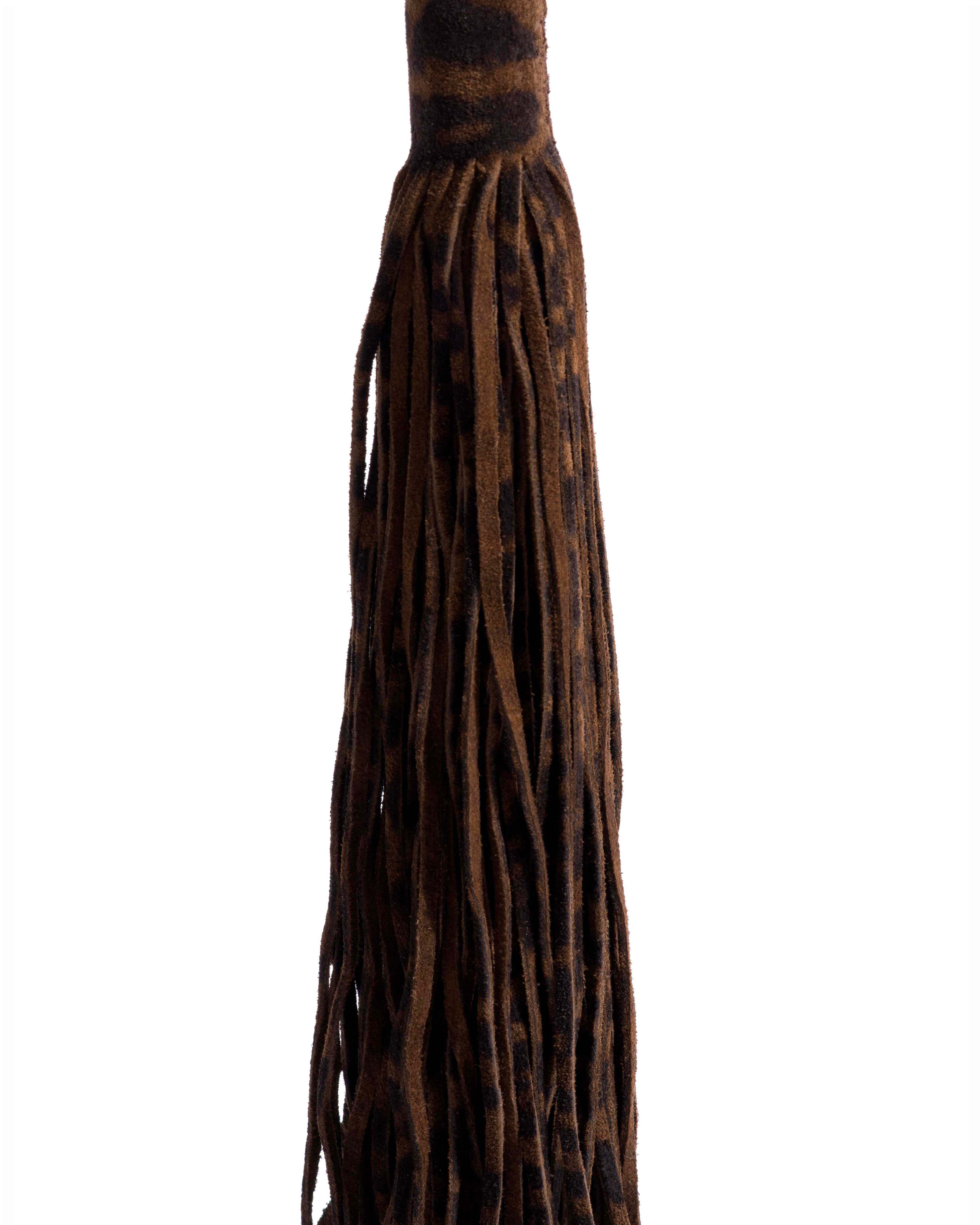Langley fringe keyring Calf suede print Jaguar