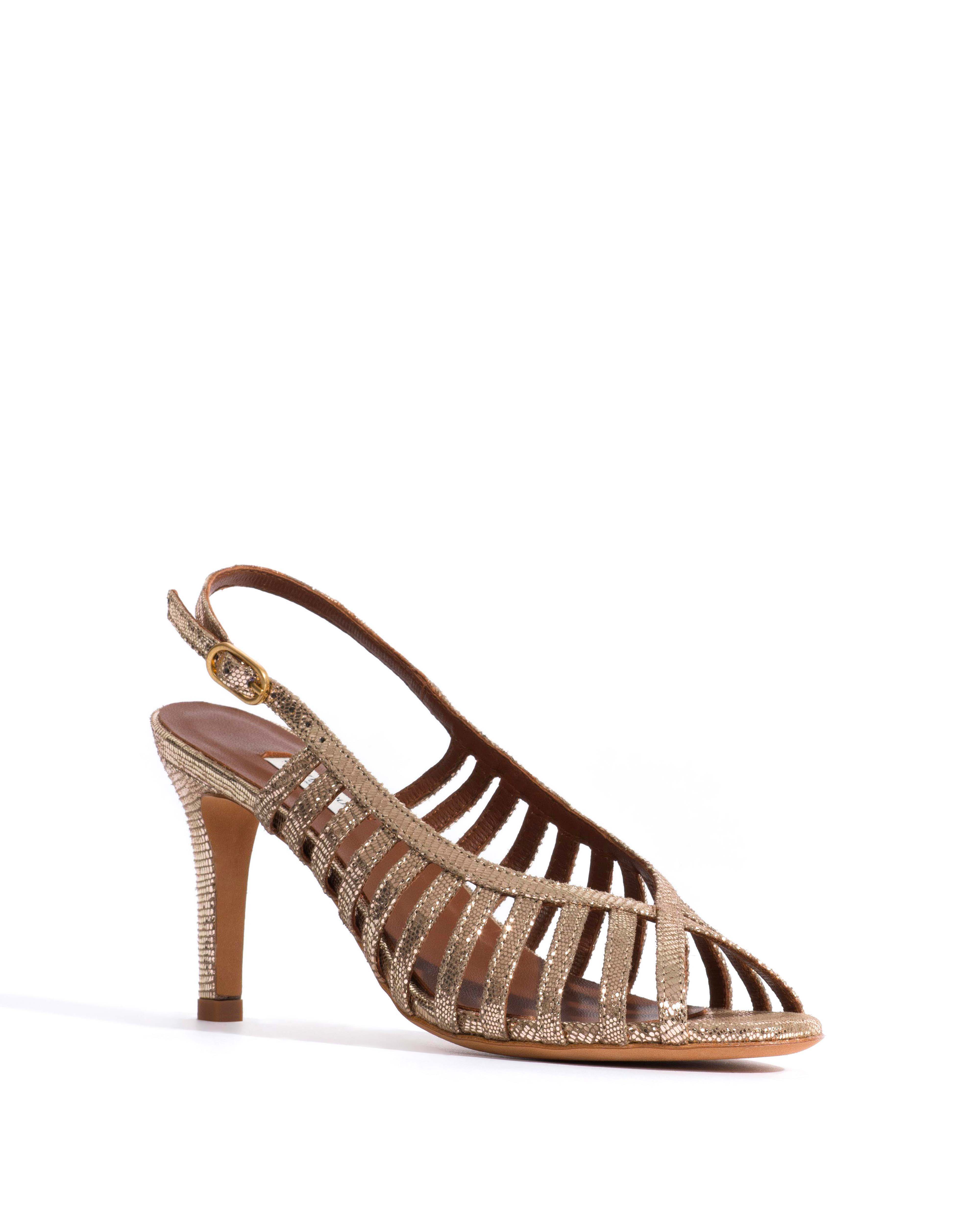 Carminho 75 Lizard metallic goat Vintage champagne