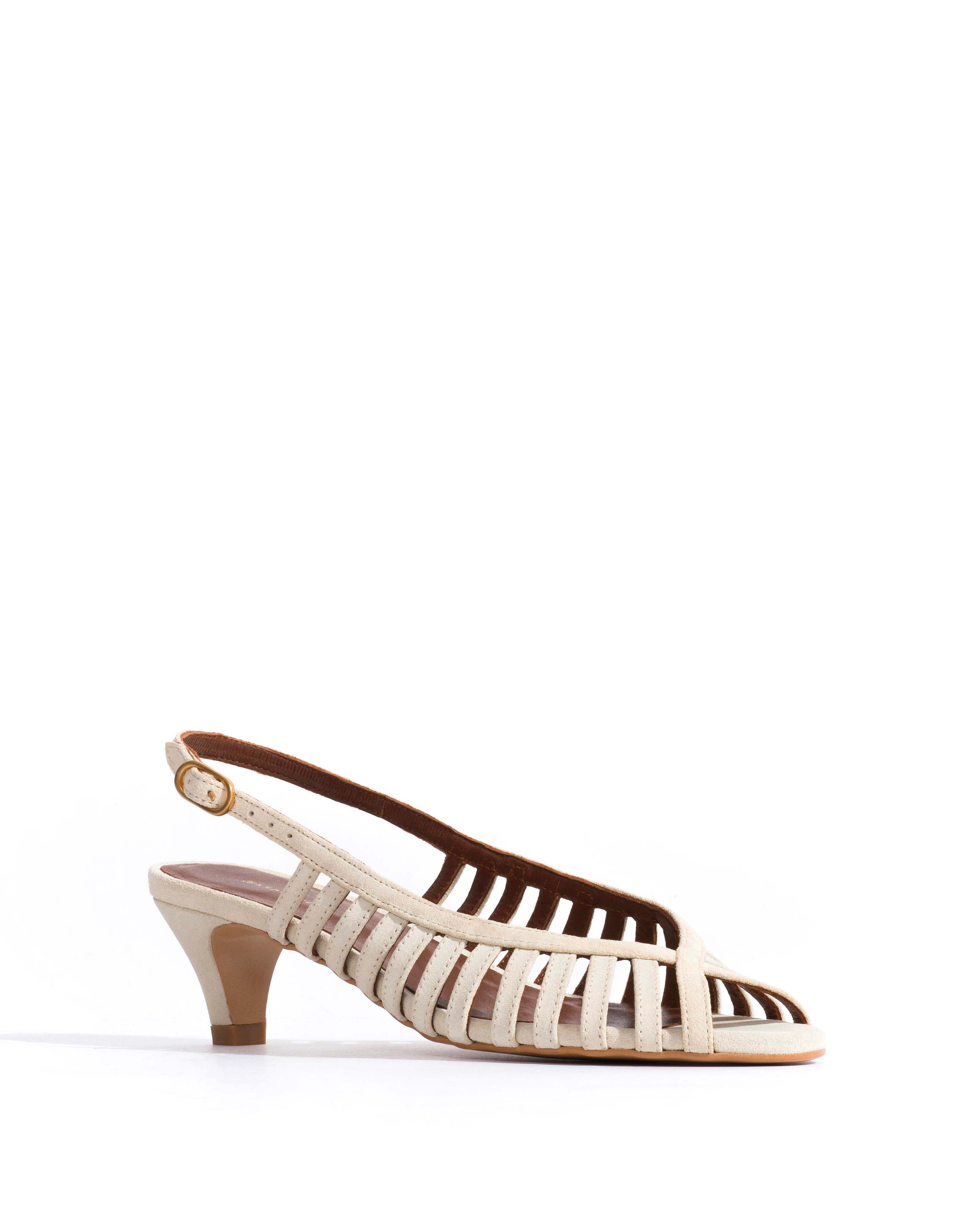 Carminho 40 stiletto Calf suede Antique white