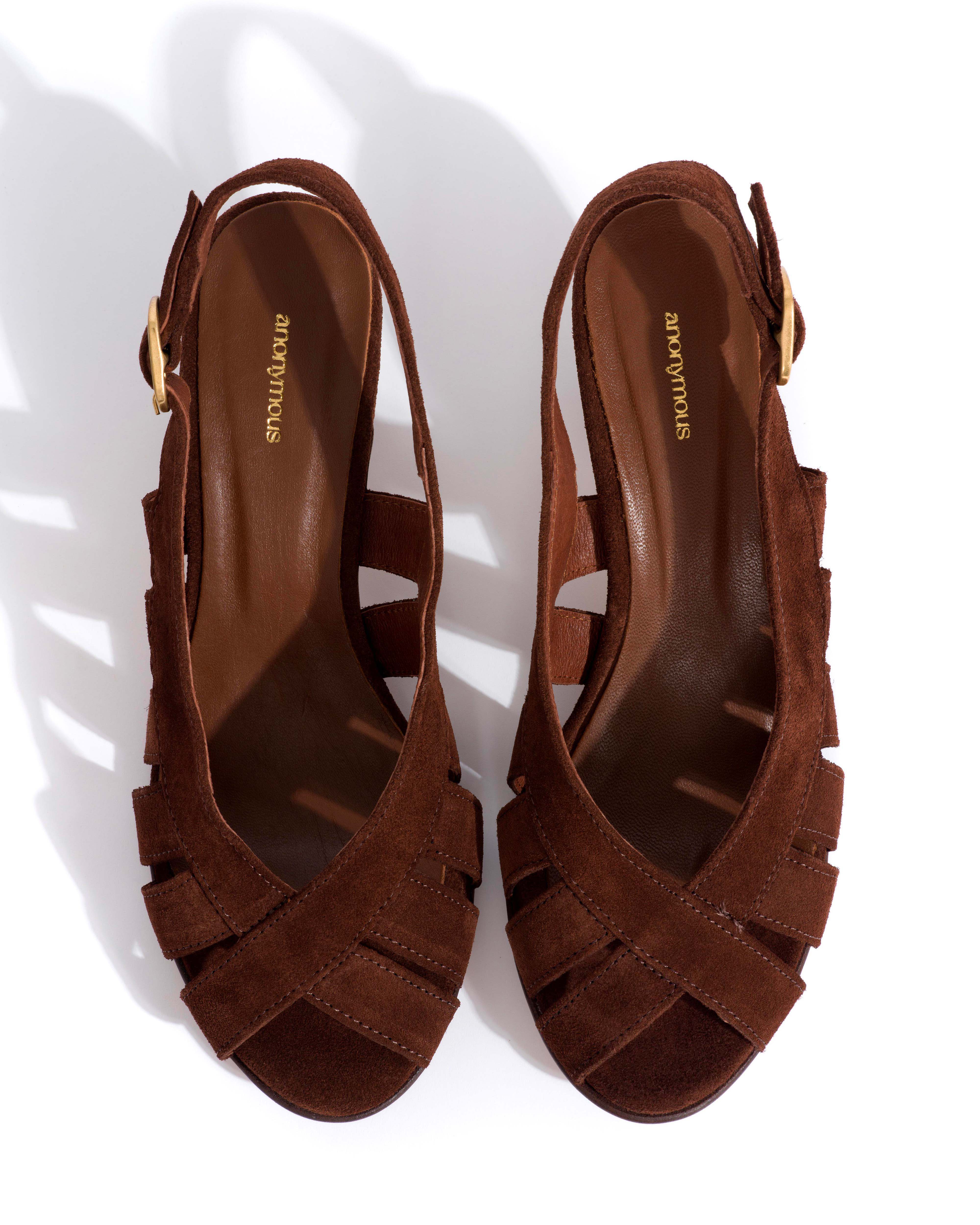 Sophie 50 stiletto Calf suede Chocolate