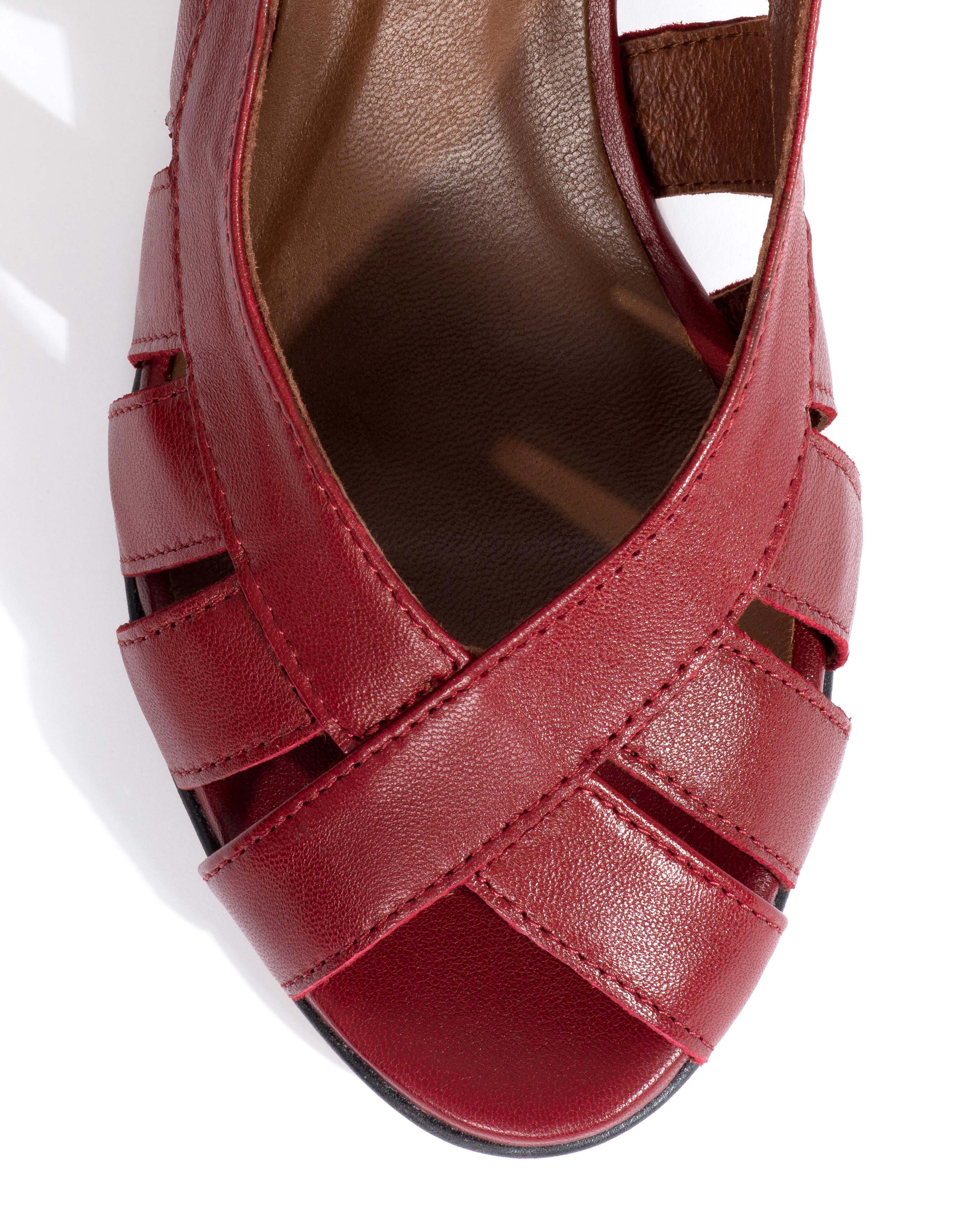 Sophie 50 stiletto Shiny lamb Pomegranate