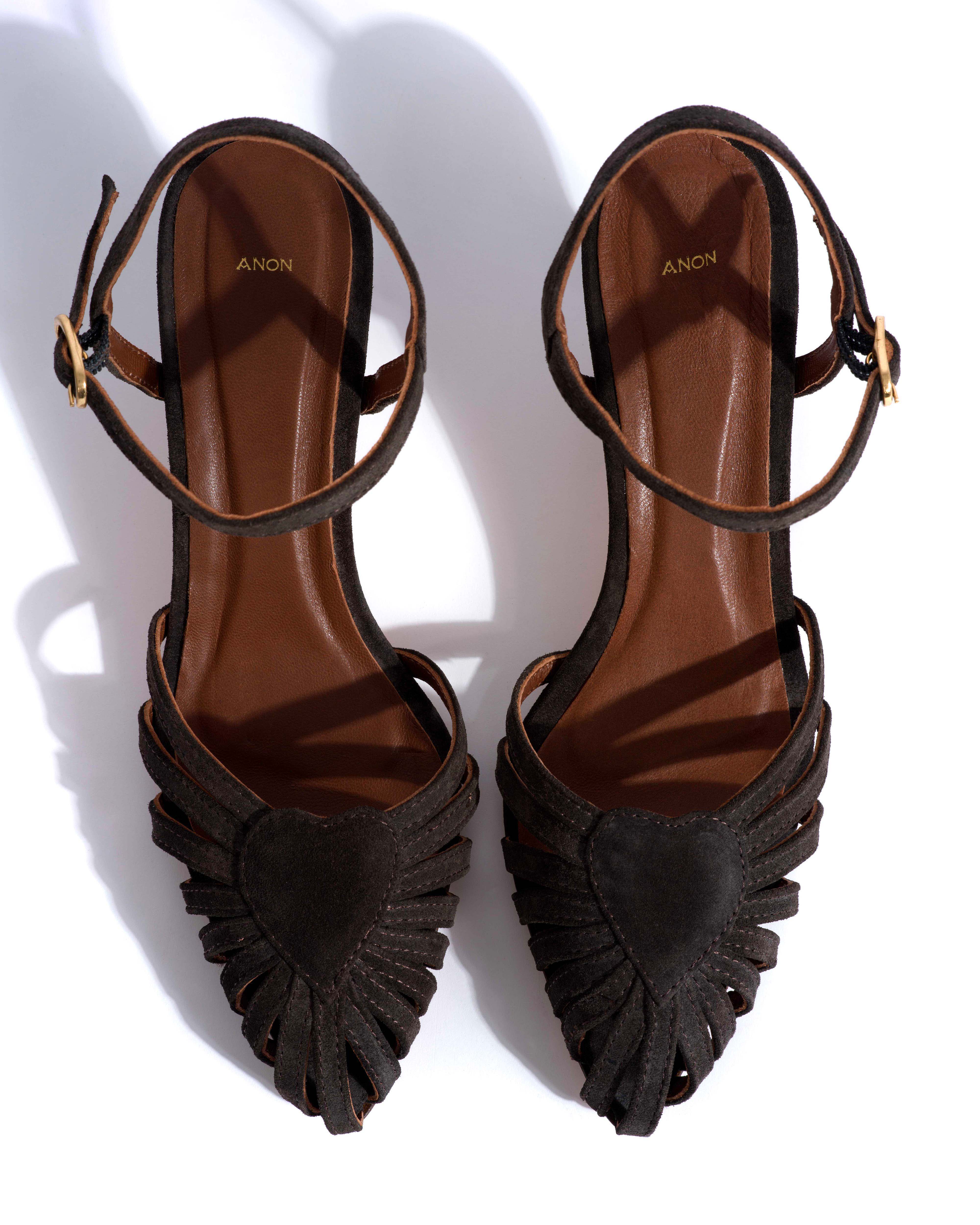 Keesha 55 Calf suede Espresso brown