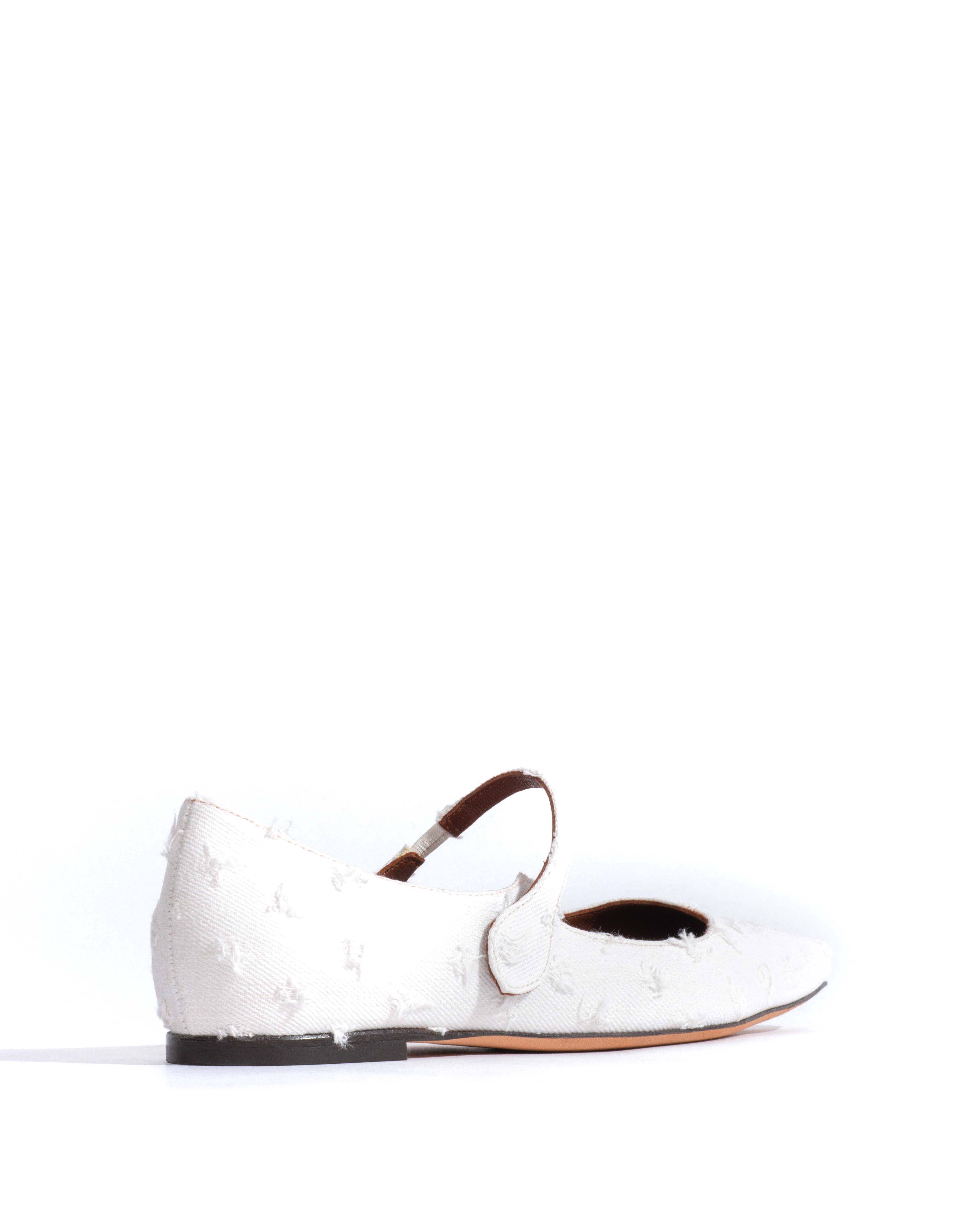 Fifi Denim Distressed washed white