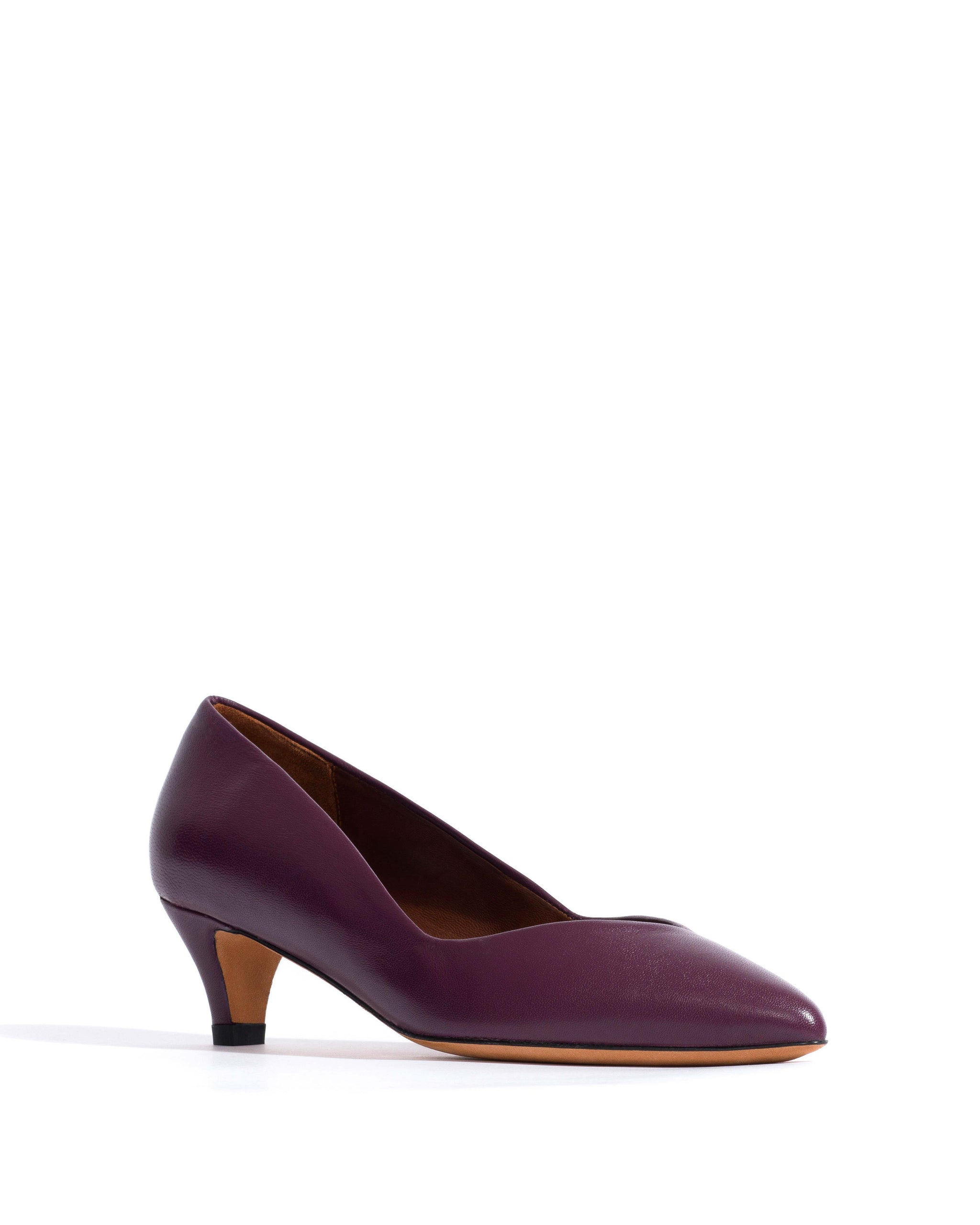 Trini 40 stiletto Shiny lamb Fig purple