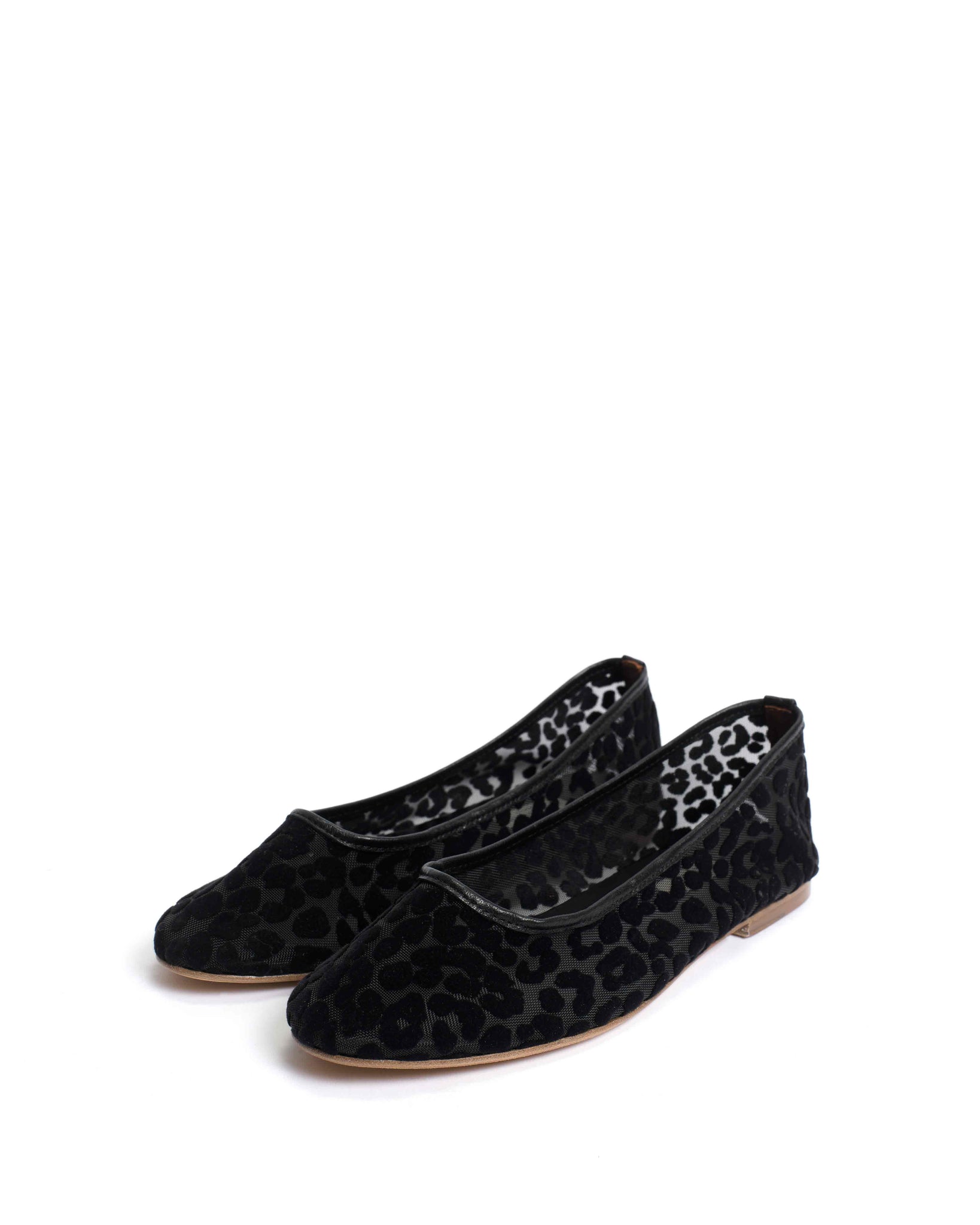 Sacha mosquito Shiny lamb & mosquito velvet leopard Black - Anonymous Copenhagen