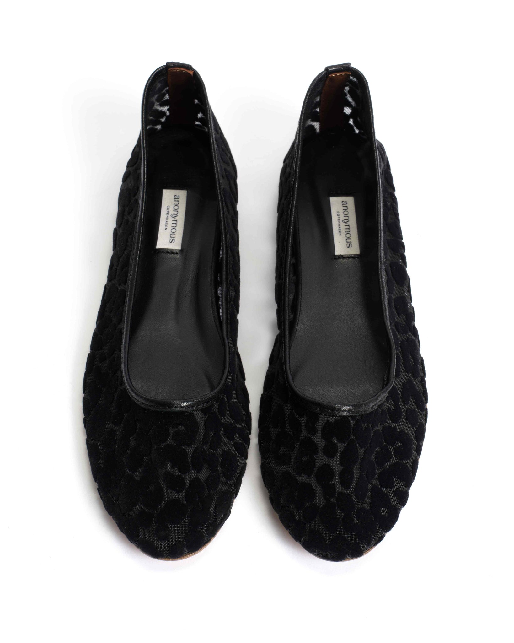 Sacha mosquito Shiny lamb & mosquito velvet leopard Black - Anonymous Copenhagen