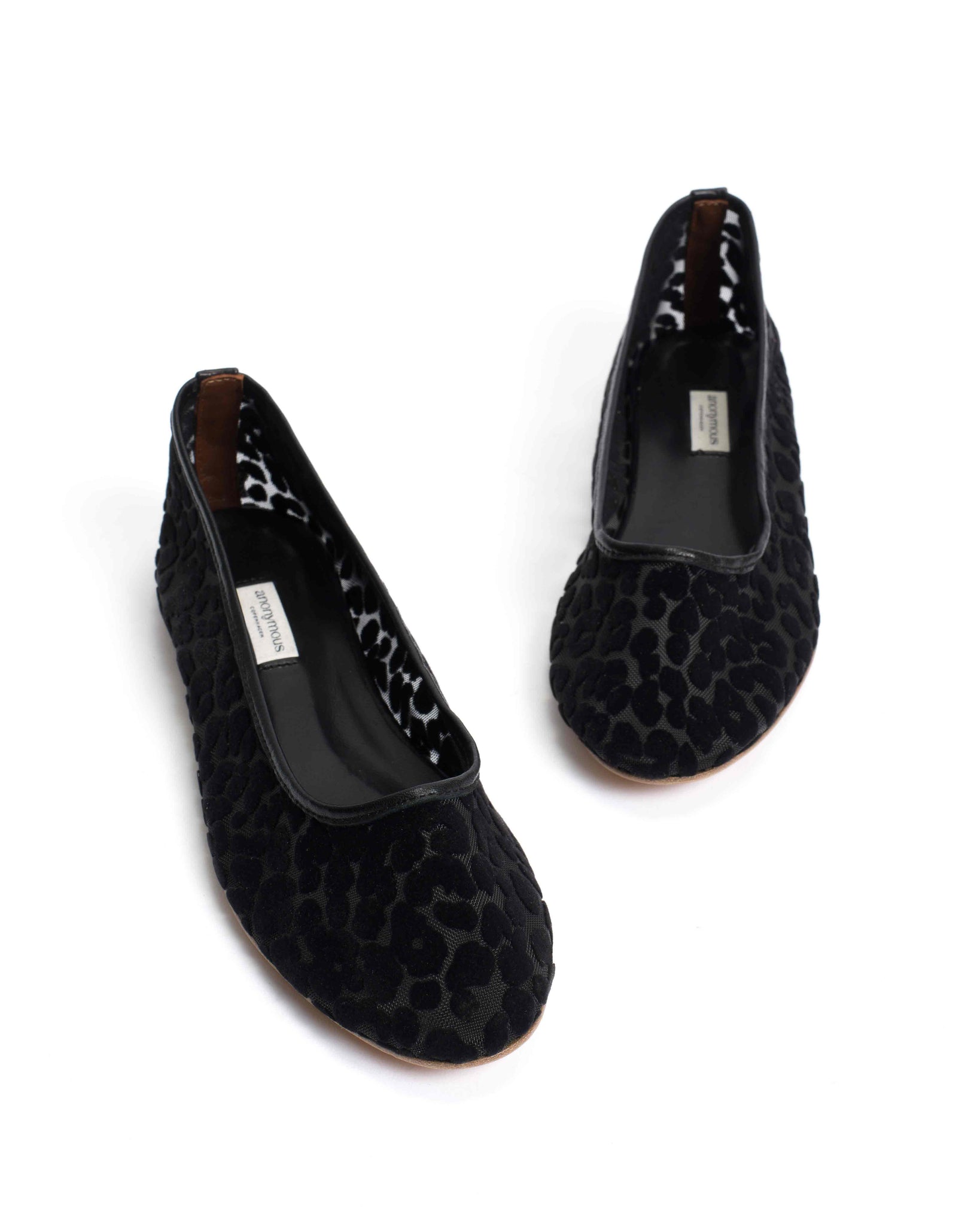 Sacha mosquito Shiny lamb & mosquito velvet leopard Black - Anonymous Copenhagen