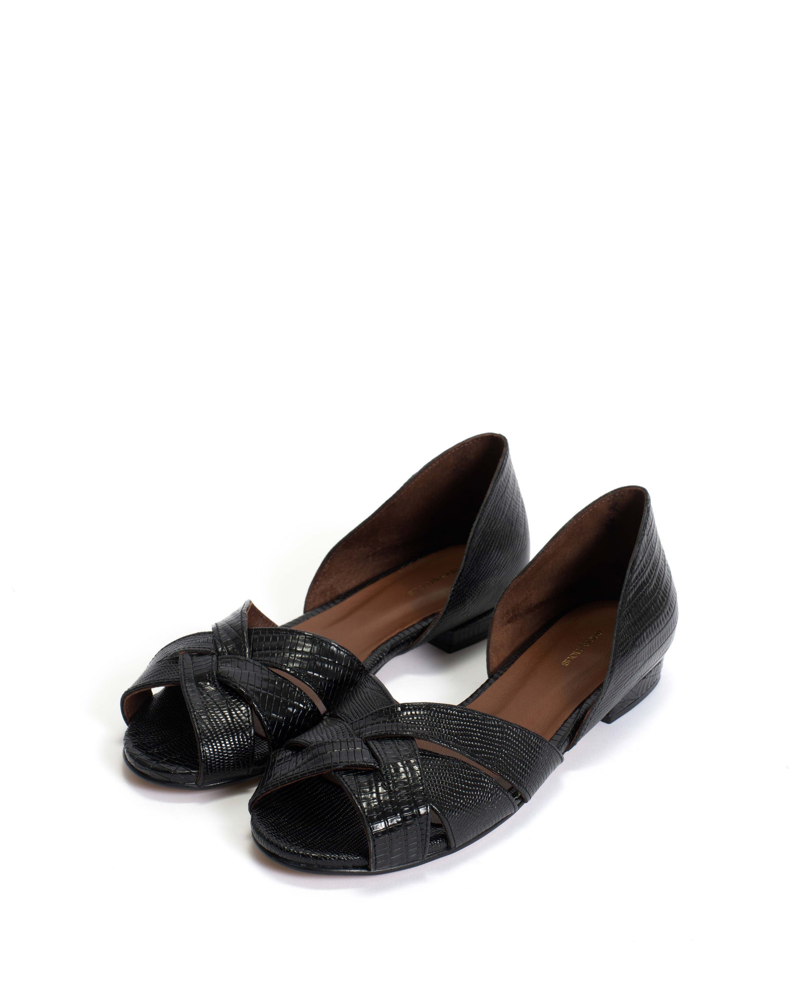 Sanni 20 Calf lizard Black - Anonymous Copenhagen