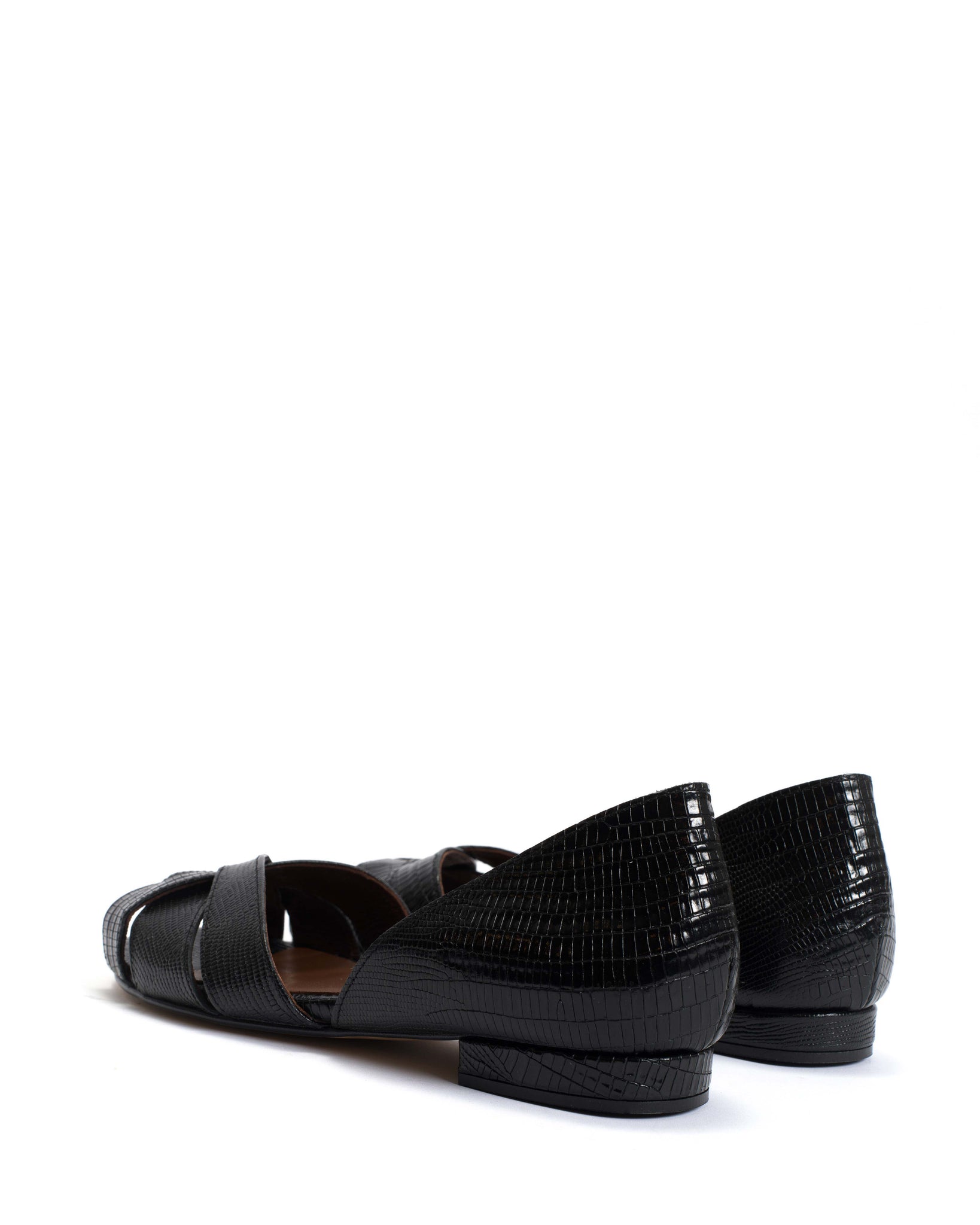 Sanni 20 Calf lizard Black - Anonymous Copenhagen