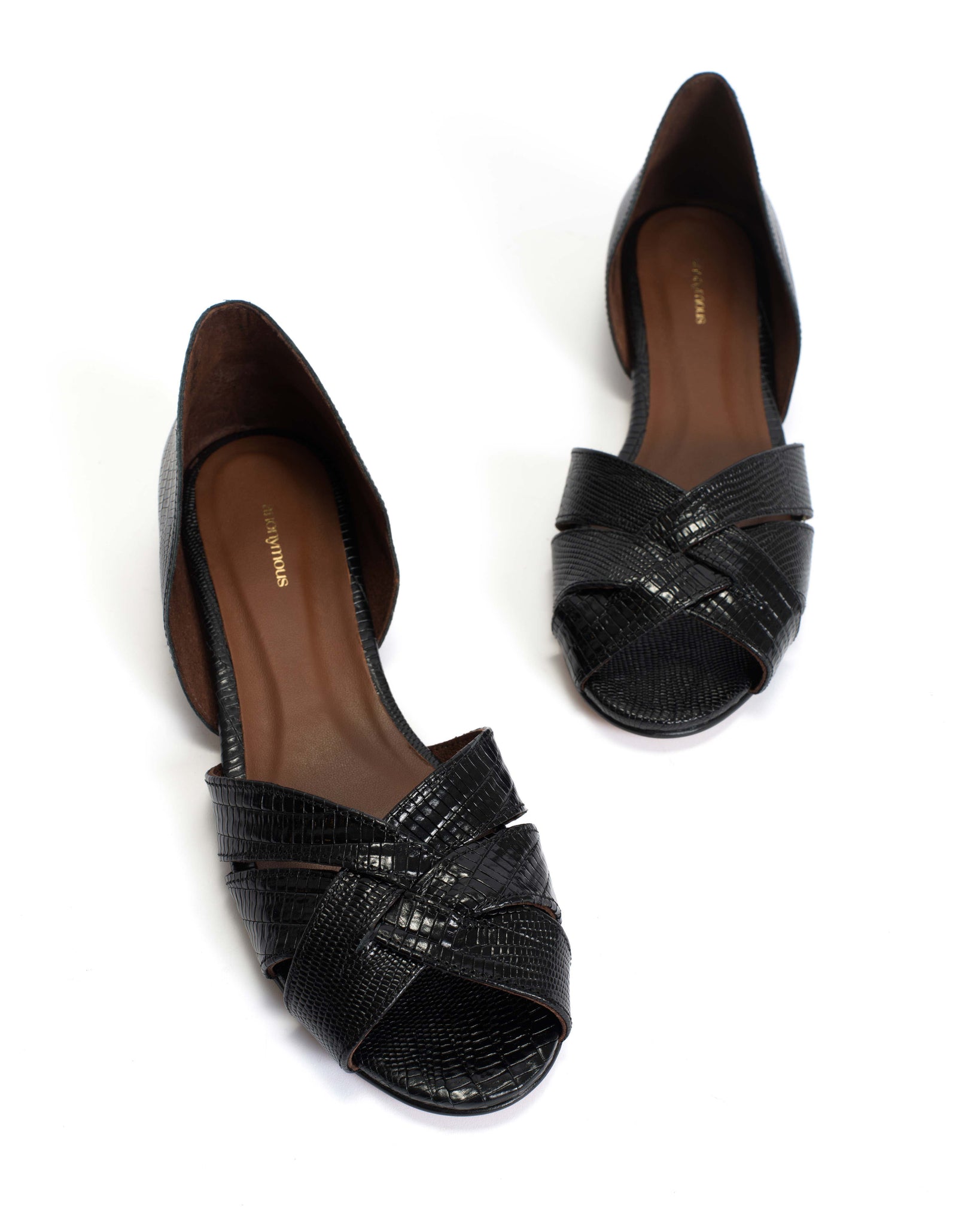 Sanni 20 Calf lizard Black - Anonymous Copenhagen