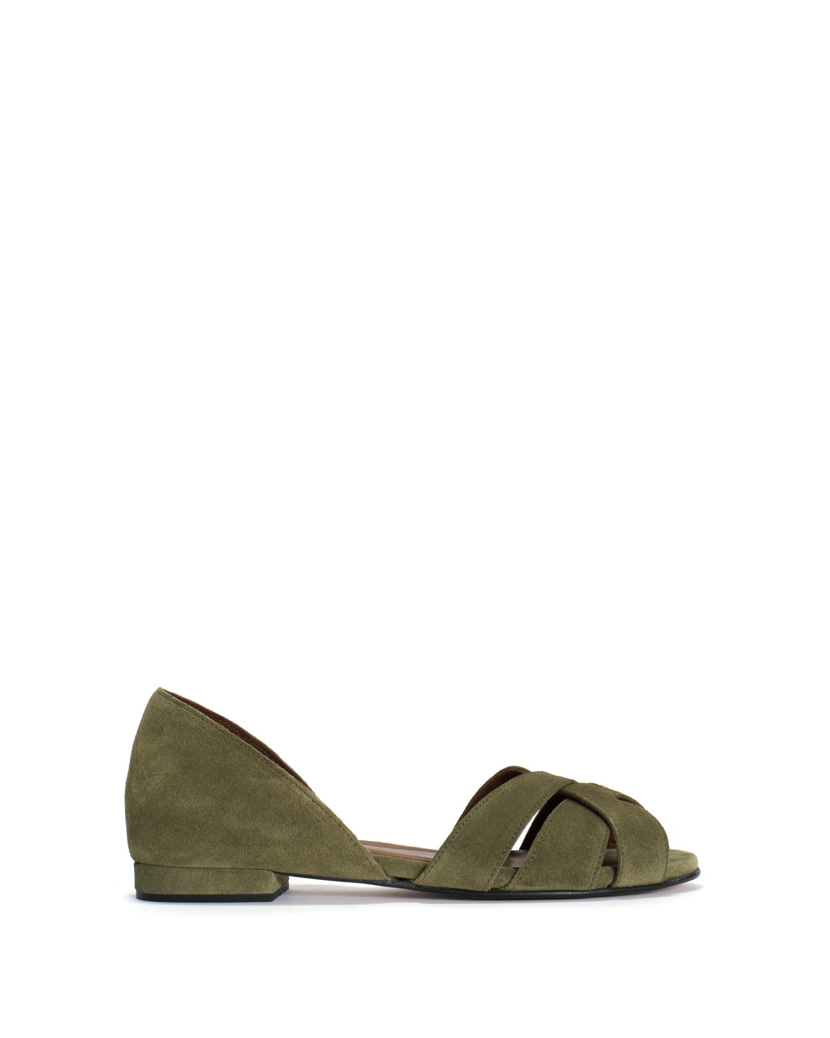 Sanni 20 Calf suede Olive green - Anonymous Copenhagen