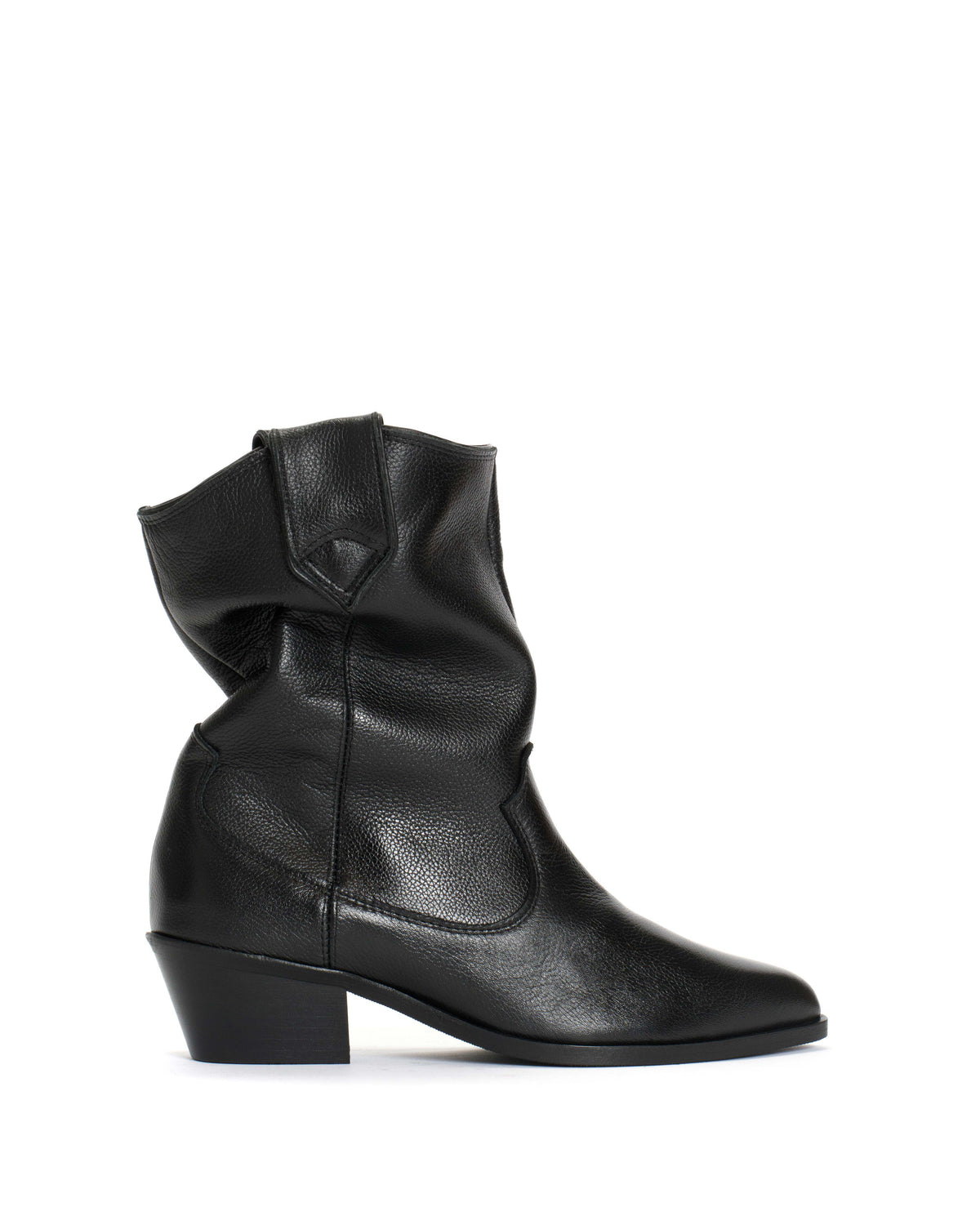 Saseline 35 Pebbled soft calf Black