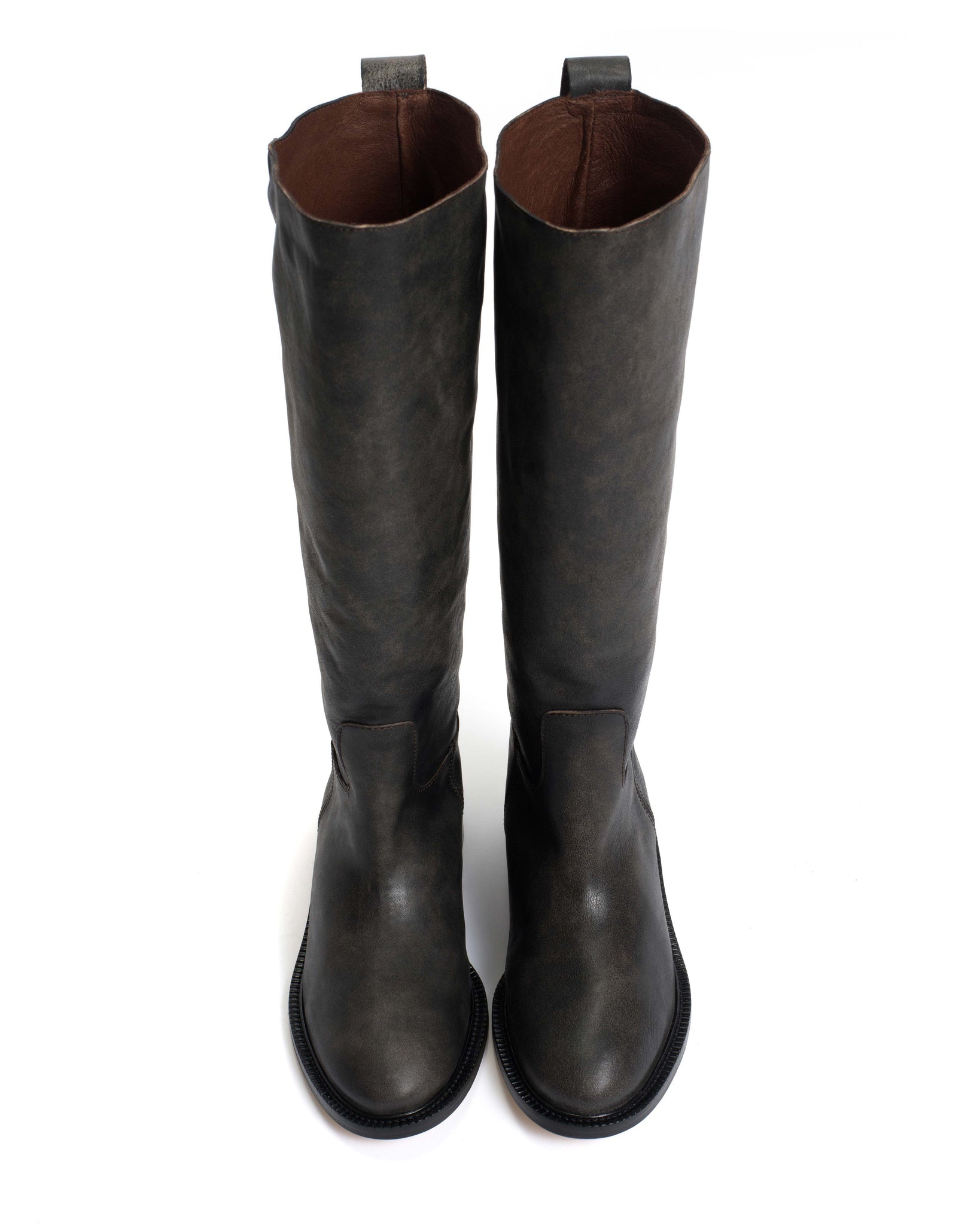 Semih Distressed vegetable tanned calf Off black - Anonymous Copenhagen